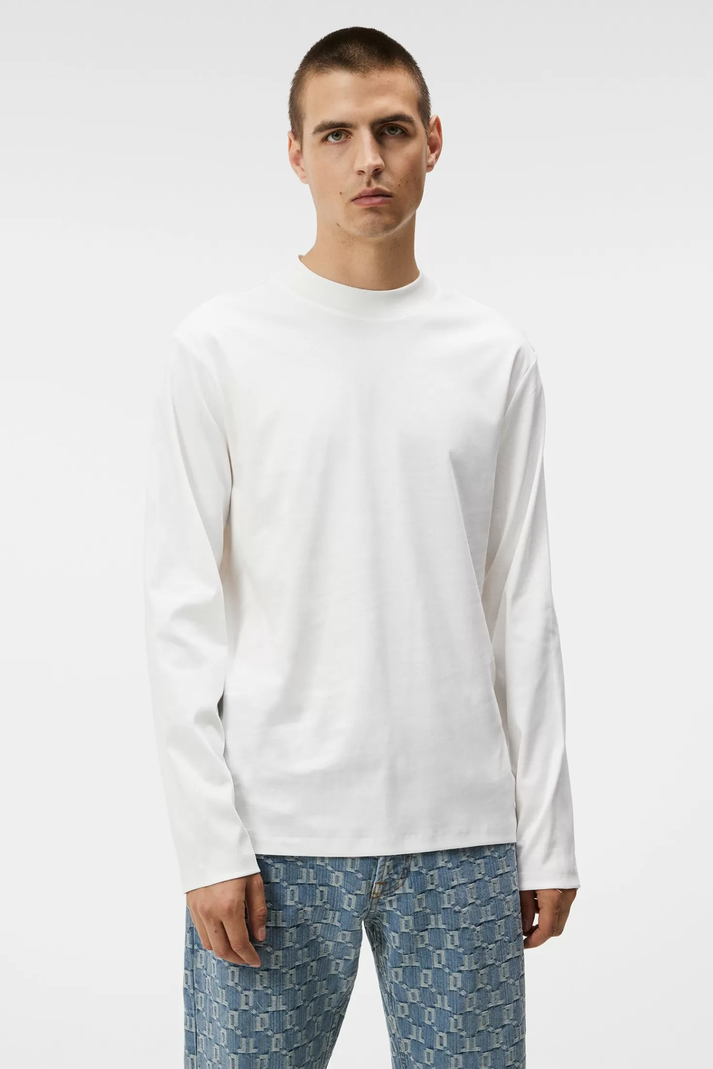 T-shirts<J.Lindeberg Ace Mock Neck Ls T-Shirt White
