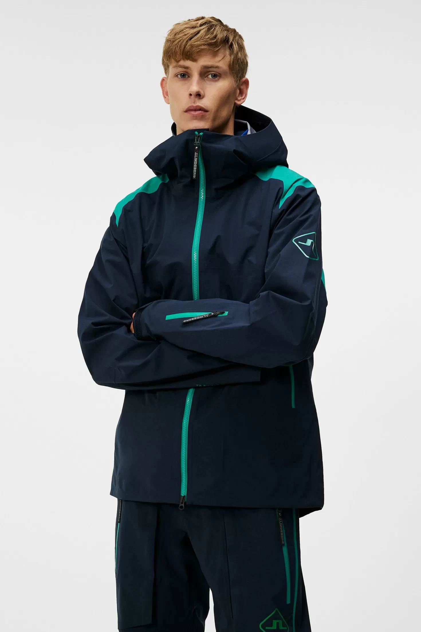 Jackor<J.Lindeberg Aerial Blocked Shell Jacket Exuberance