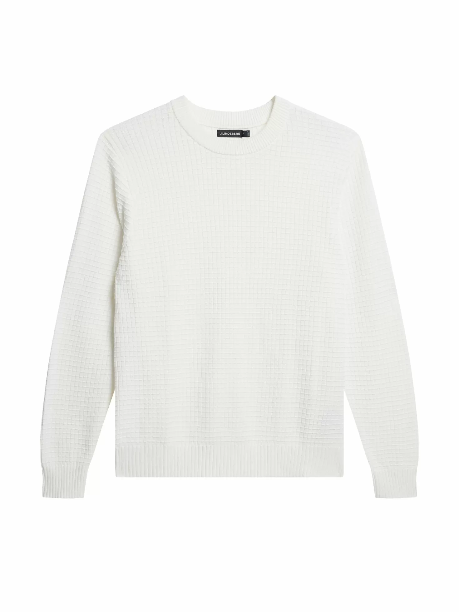 Stickat<J.Lindeberg Archer Structure Sweater Cloud White