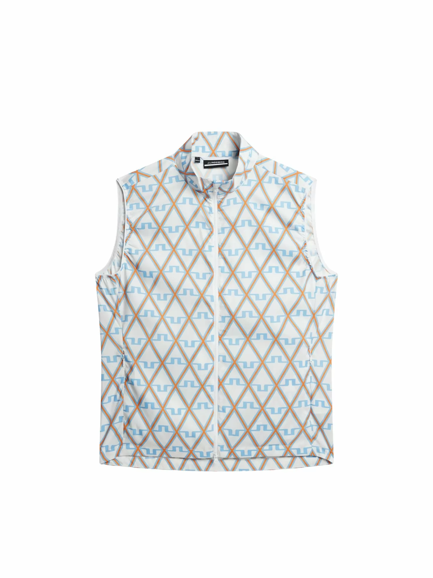 Jackor | Gilets<J.Lindeberg Ash Light Packable Vest Print Estate Blue Diamond