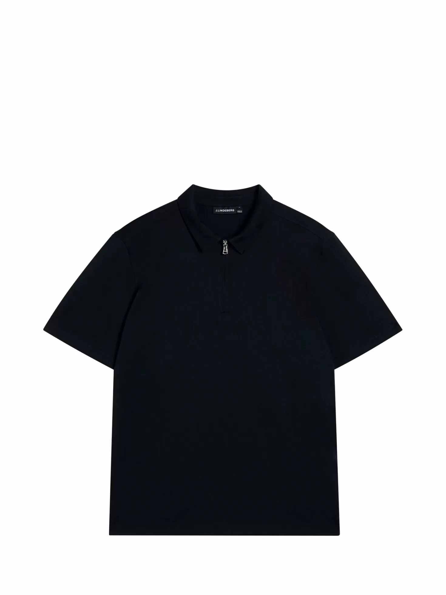 Polotröjor<J.Lindeberg Asher Zip Ss Polo Shirt Black
