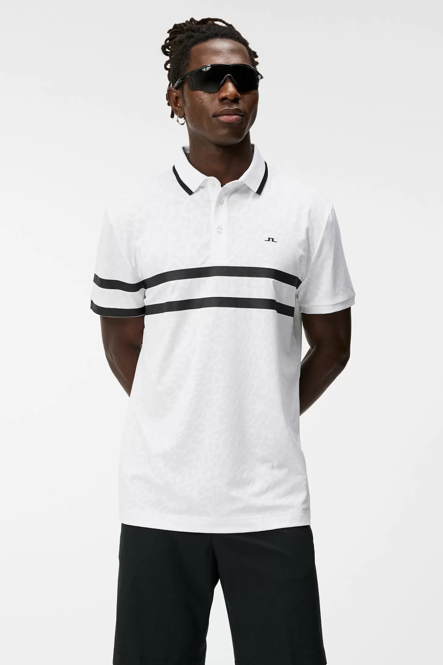 Polotröjor<J.Lindeberg Boswell Regular Jacquard Polo White