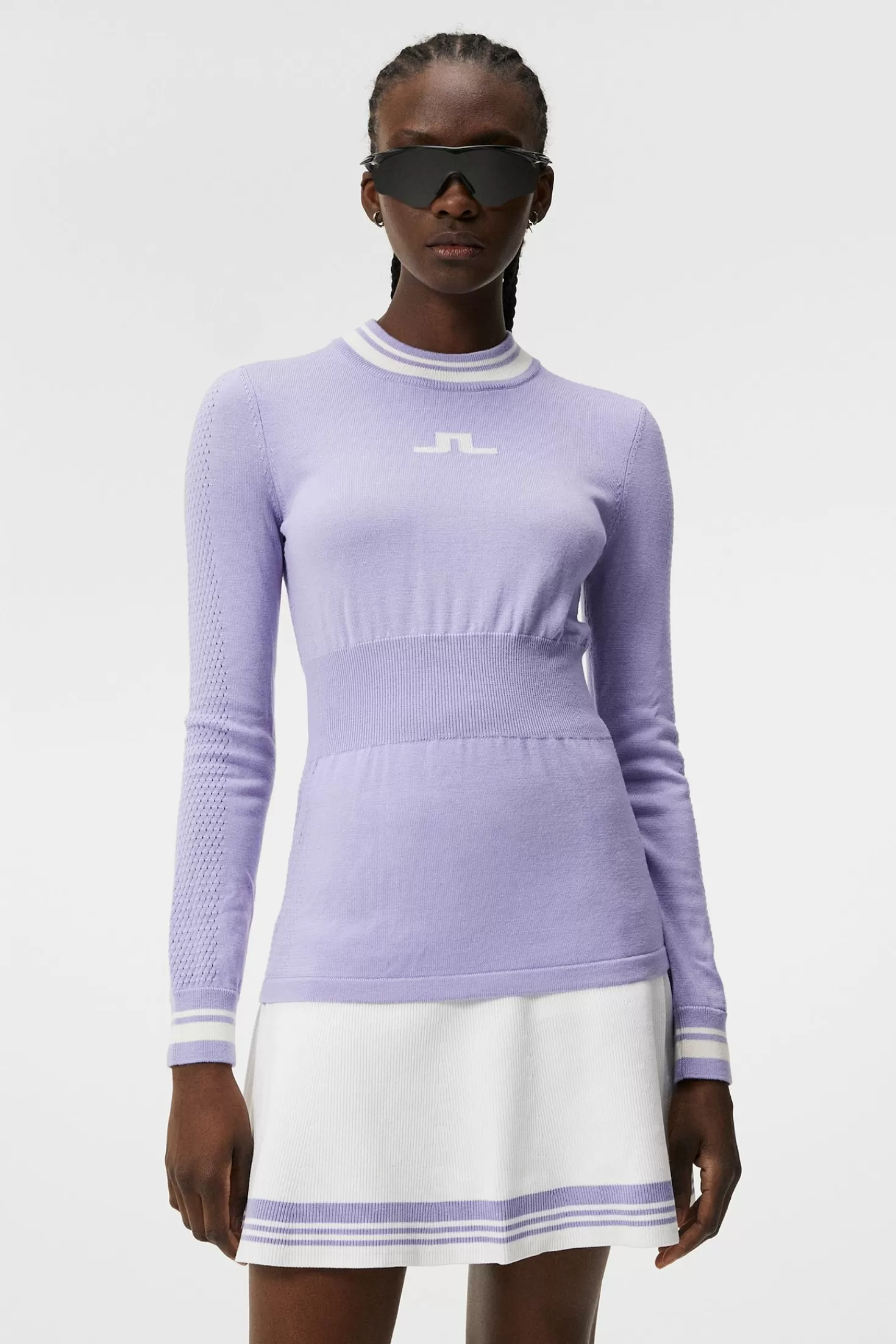 Stickat<J.Lindeberg Bree Knitted Sweater Sweet Lavender