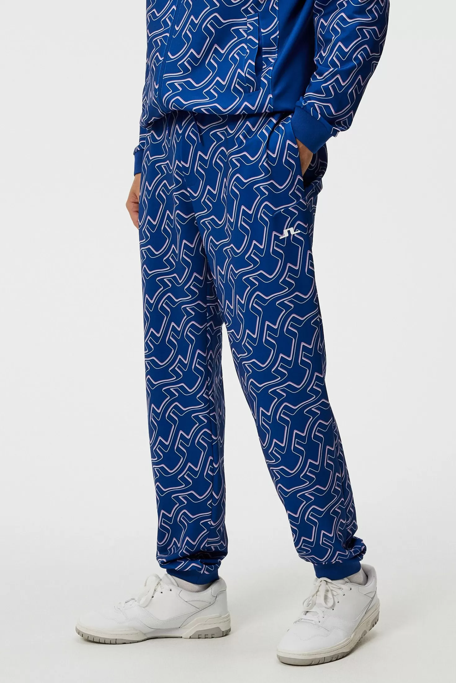 Byxor<J.Lindeberg Callum Print Pant Outline Bridge Wave Blue