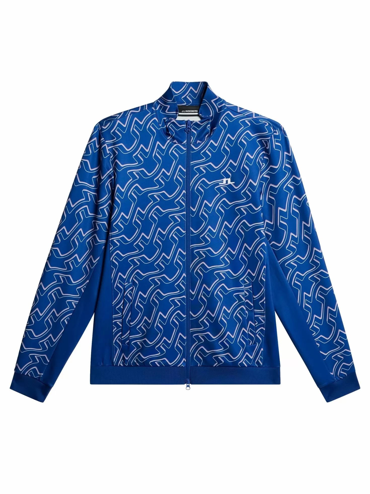 Bas- och mellanlager<J.Lindeberg Callum Print Zip Jacket Outline Bridge Wave Blue