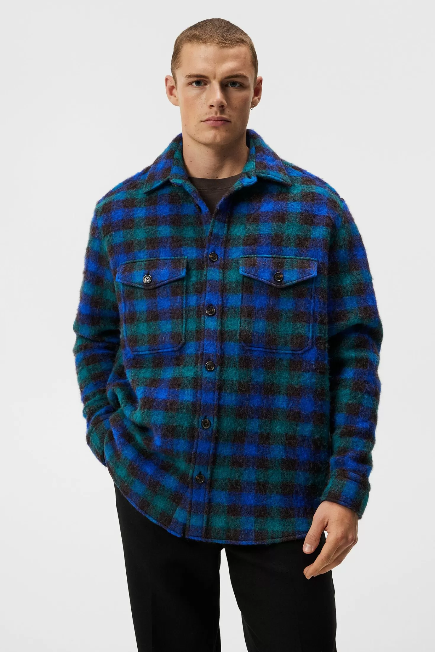 Jackor | Övertröjor<J.Lindeberg Carter Check Overshirt Surf The Web