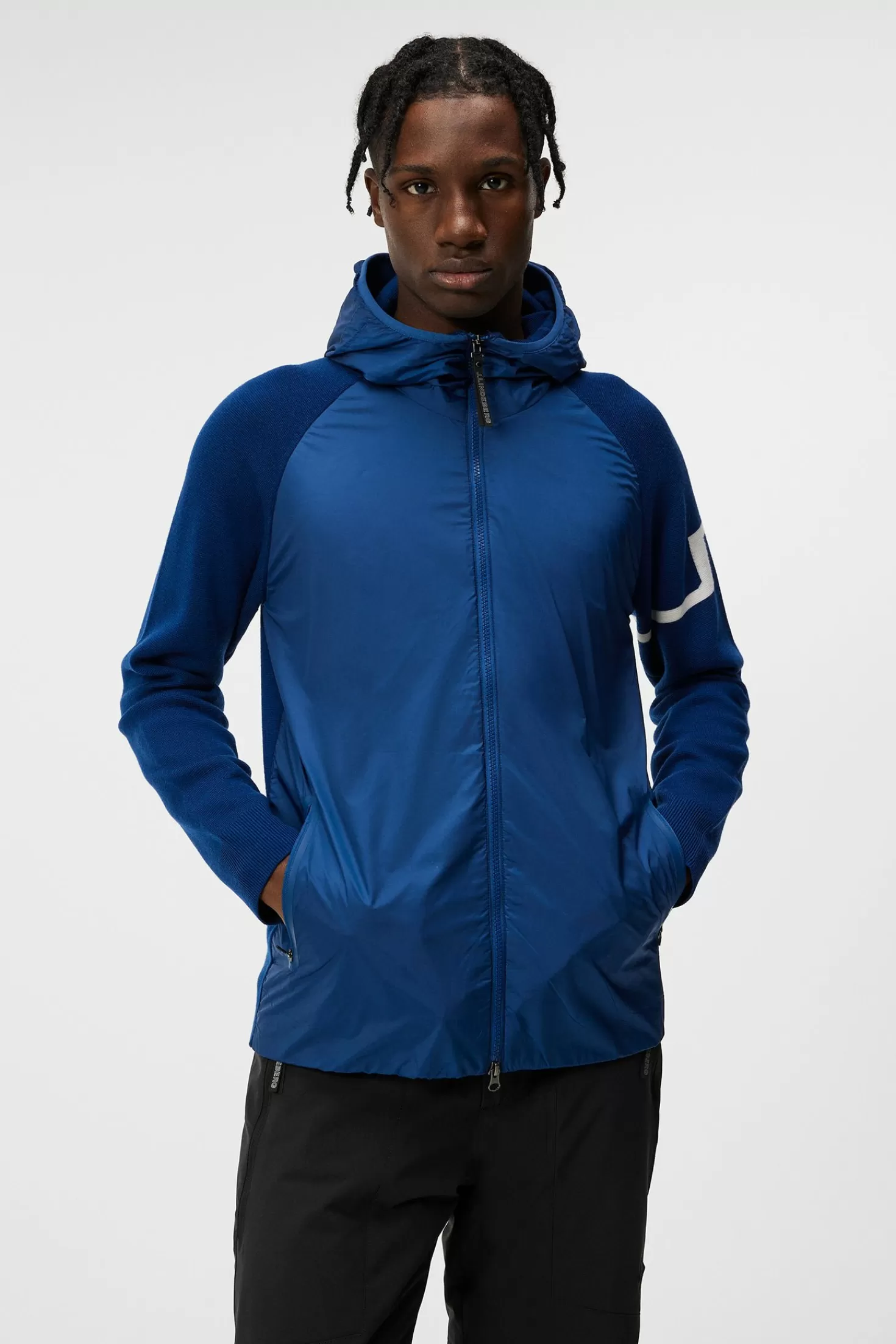 Jackor<J.Lindeberg Cascade Hybrid Hood Jacket Estate Blue