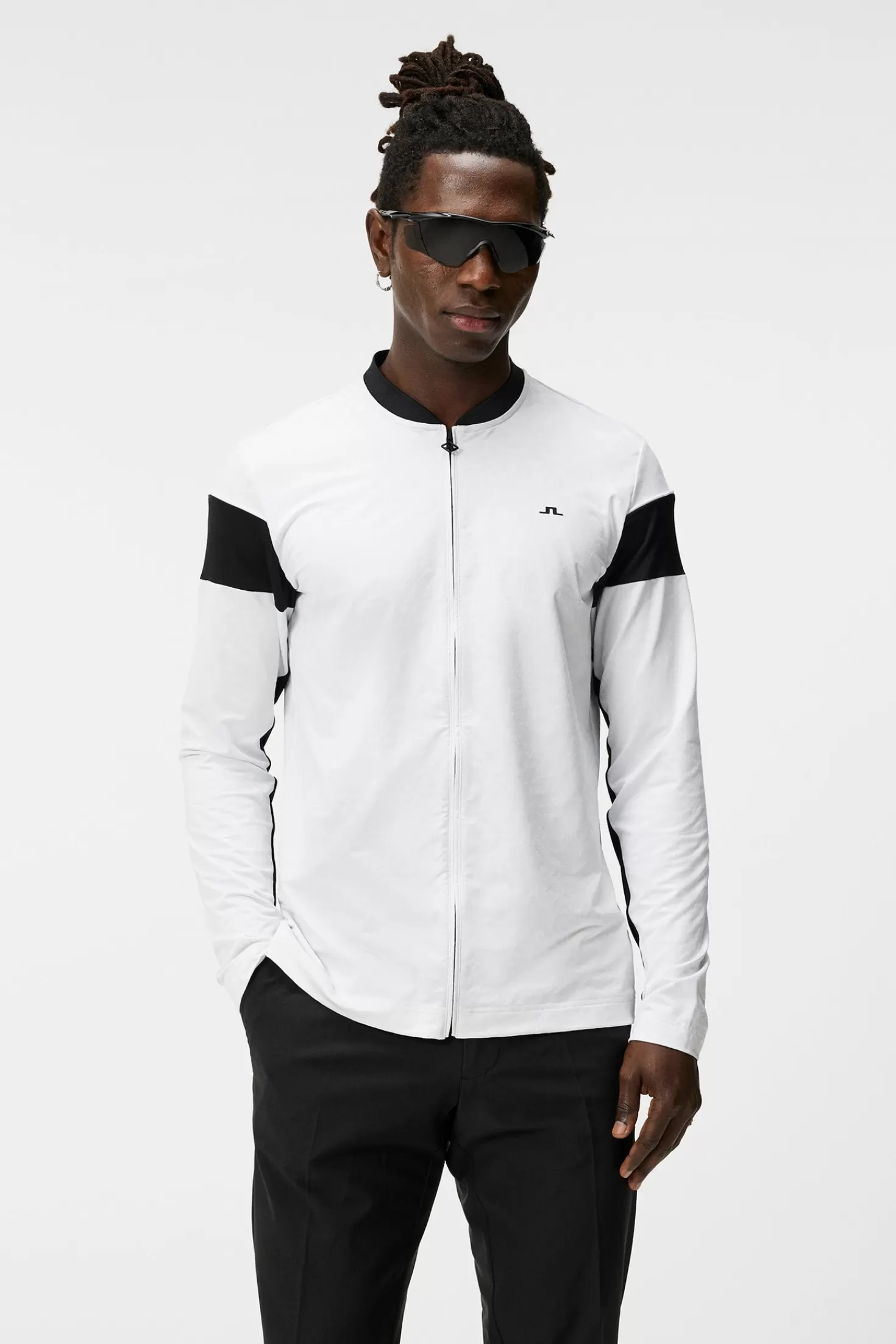 Bas- och mellanlager<J.Lindeberg Charles Zip Midlayer White