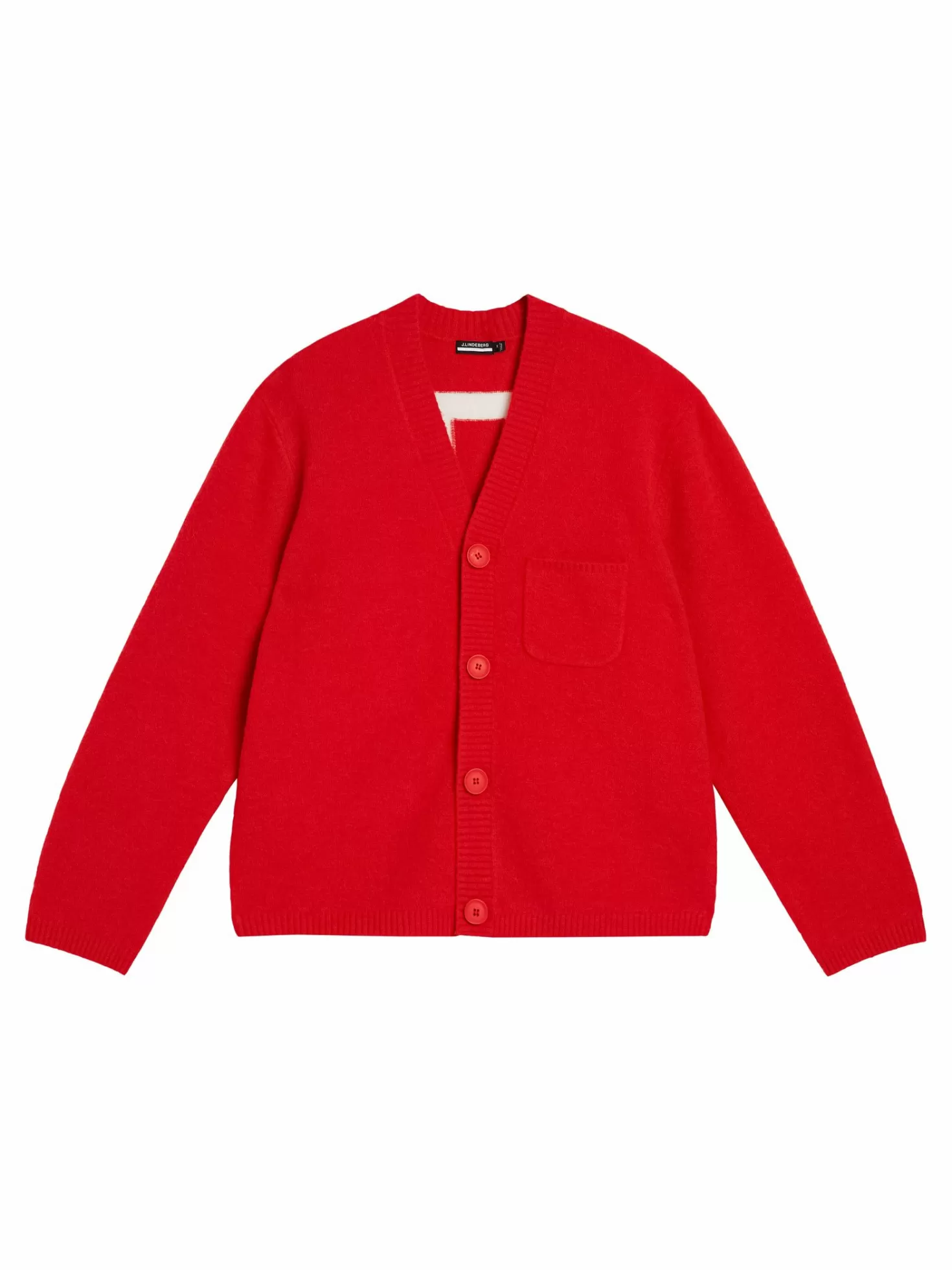Stickat<J.Lindeberg Clarke Knitted Cardigan Fiery Red