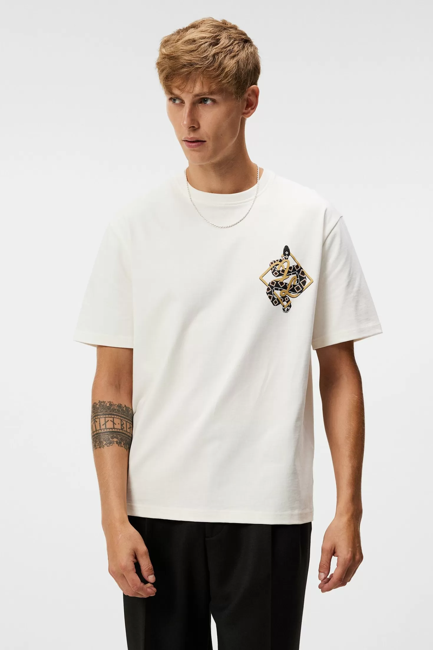 T-shirts<J.Lindeberg Collin Seasonal Logo T-Shirt Cloud White