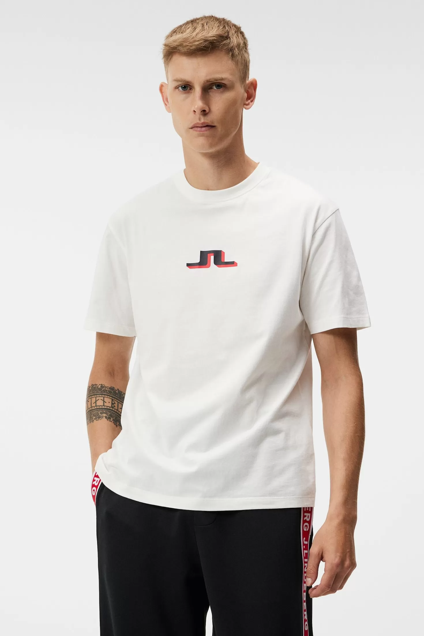 T-shirts<J.Lindeberg Darcy Logo Tee Cloud White