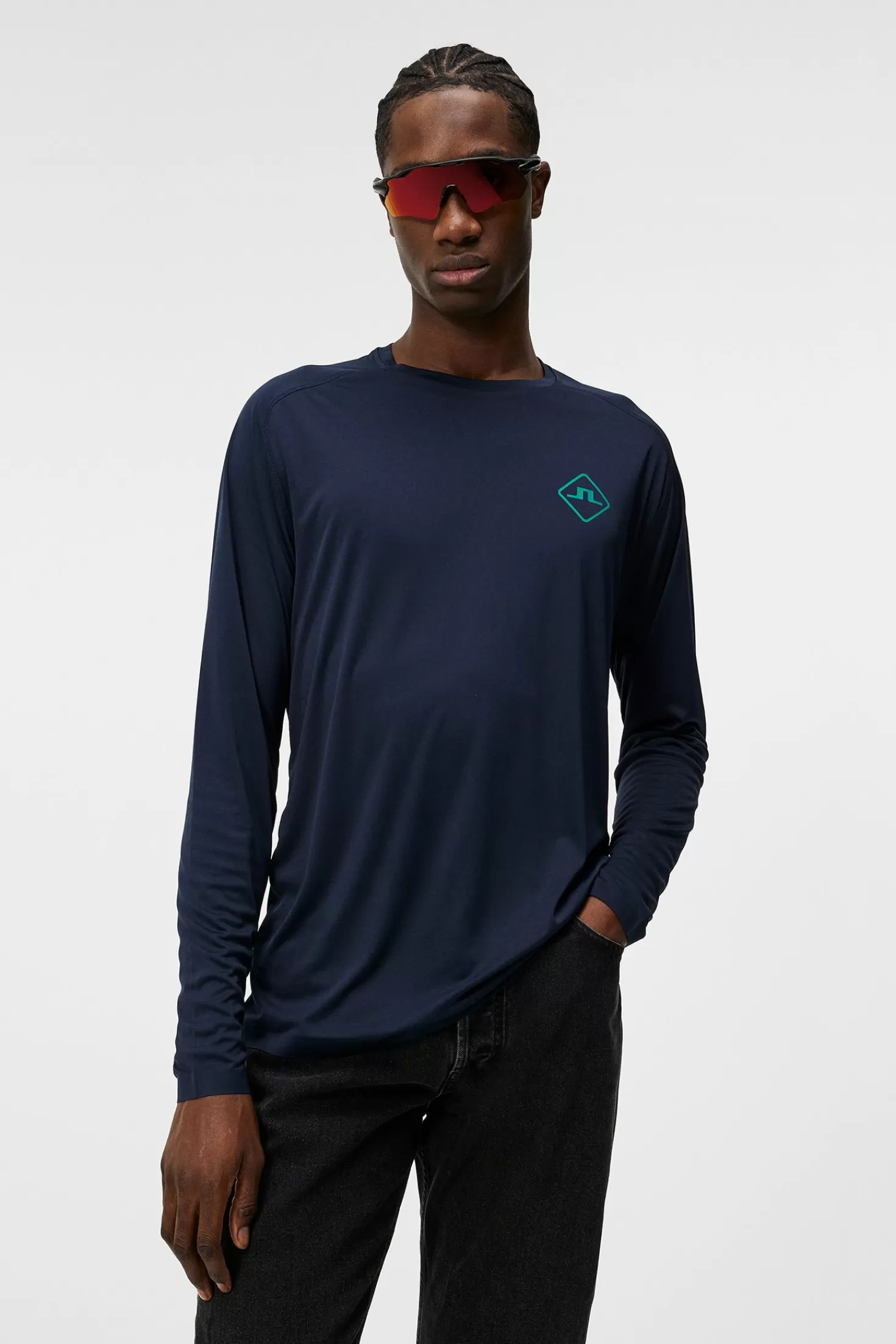 Bas- och mellanlager<J.Lindeberg Diamond Long Sleeve Tee Jl Navy