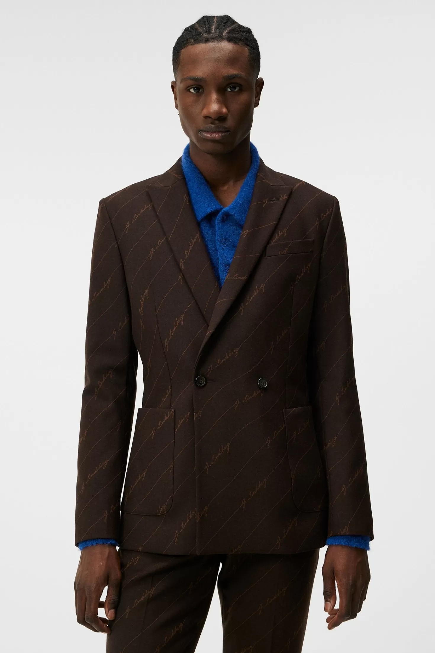 Blazers<J.Lindeberg Dries S Brown Stripe Blazer Delicioso