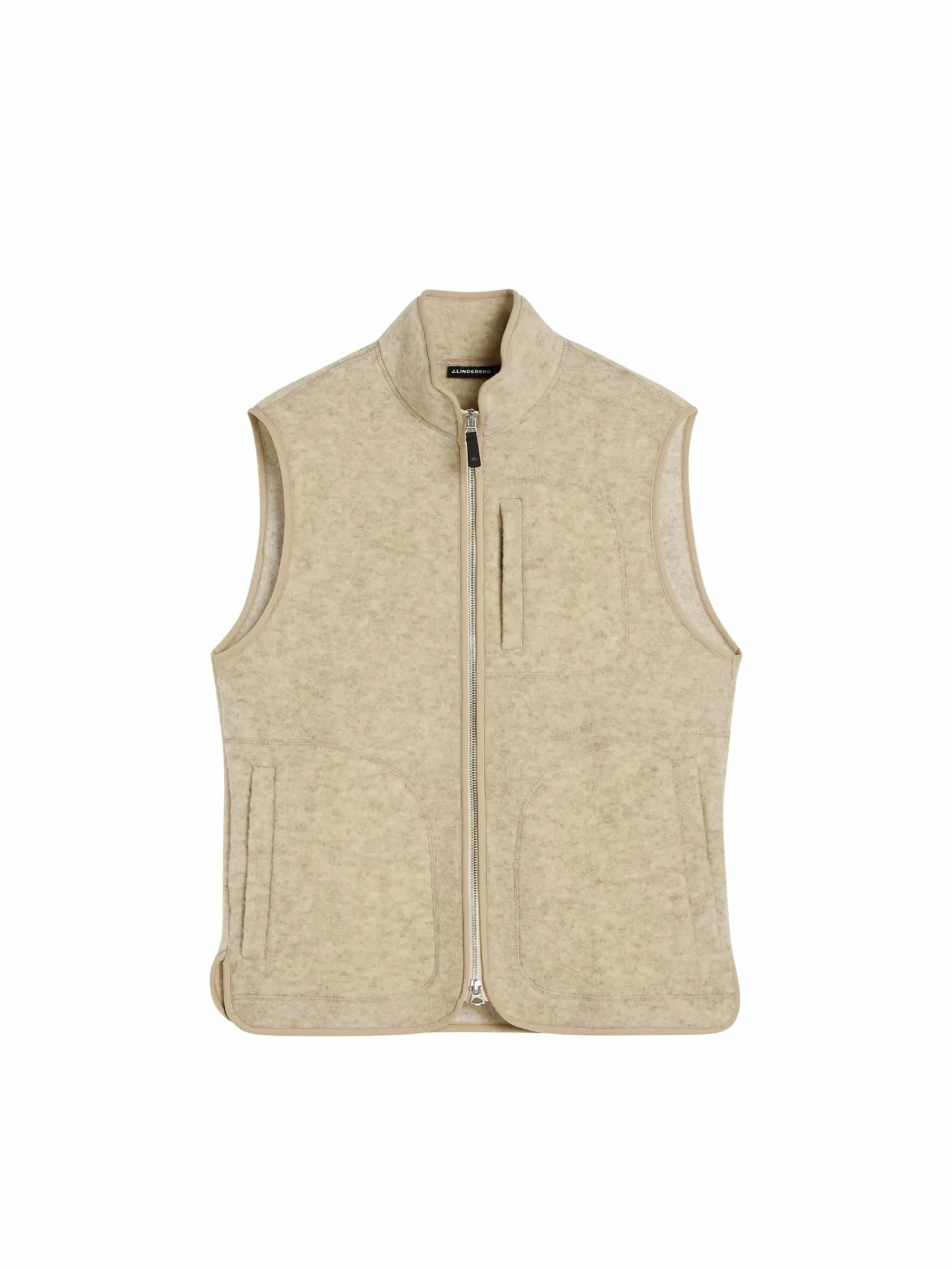 Jackor | Gilets<J.Lindeberg Duncan Wool Fleece Vest Oyster Gray