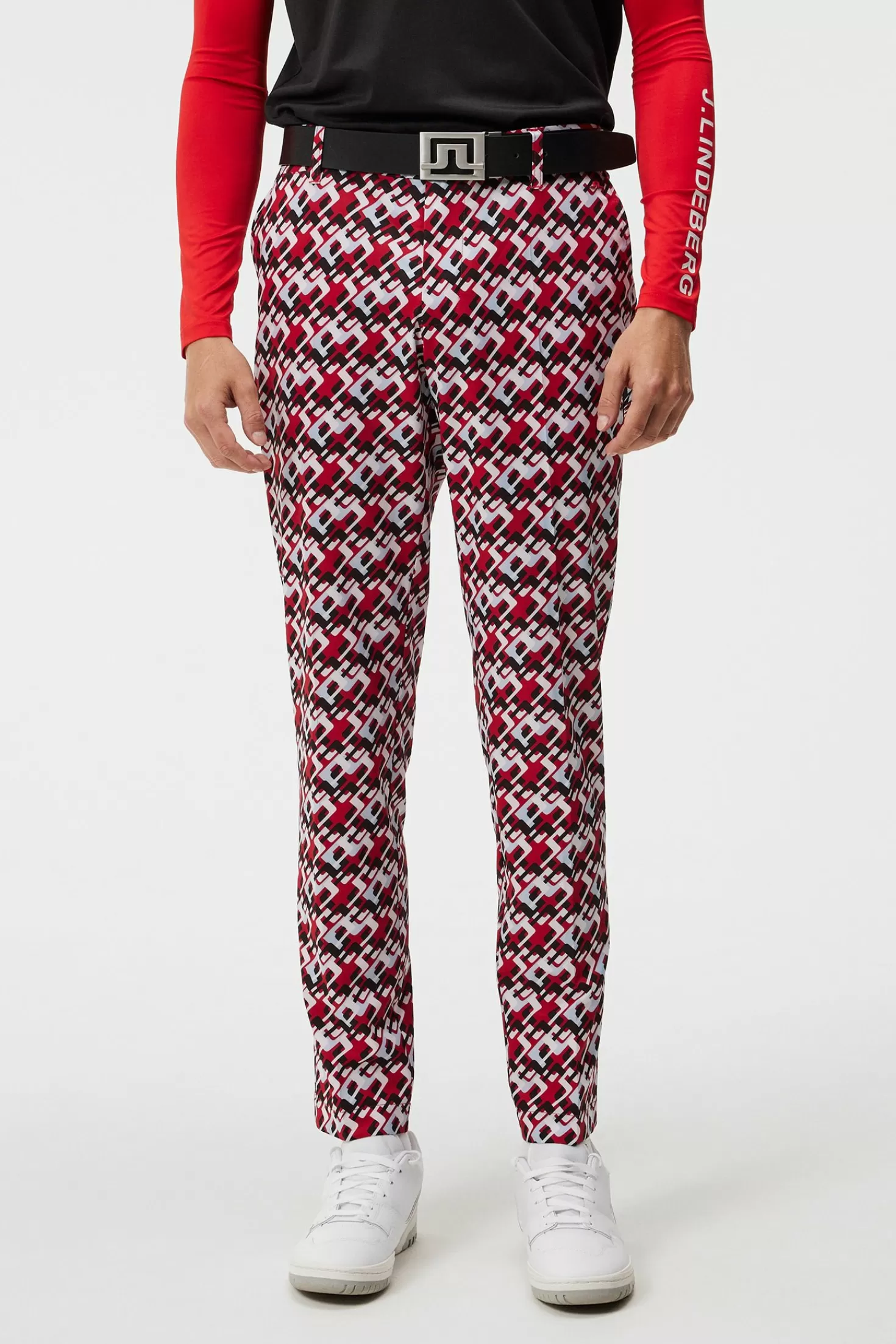 Byxor<J.Lindeberg Ellott Print Pant Micro Bridge Cherry