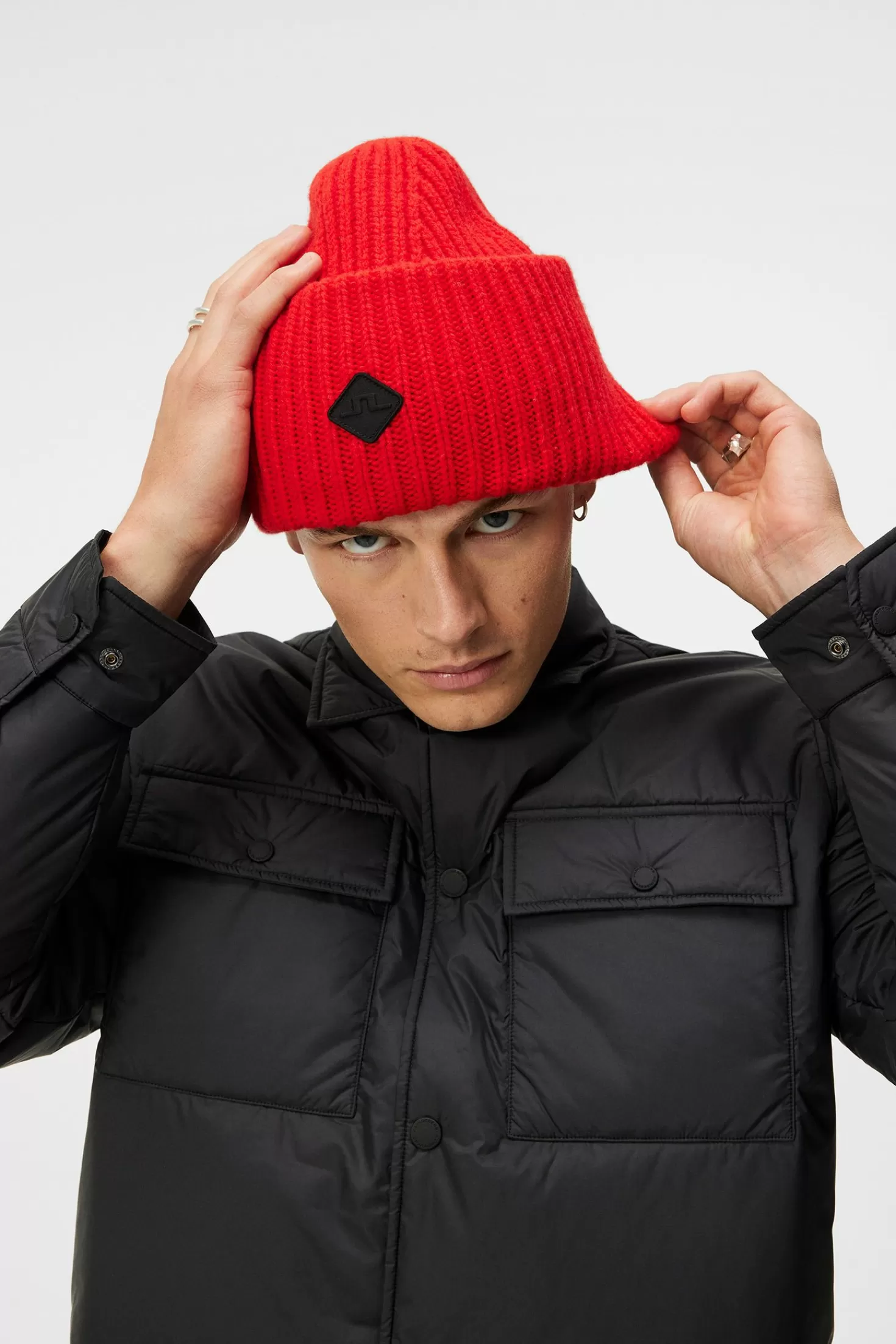 Värmetillbehör<J.Lindeberg Enso Knitted Beanie Fiery Red