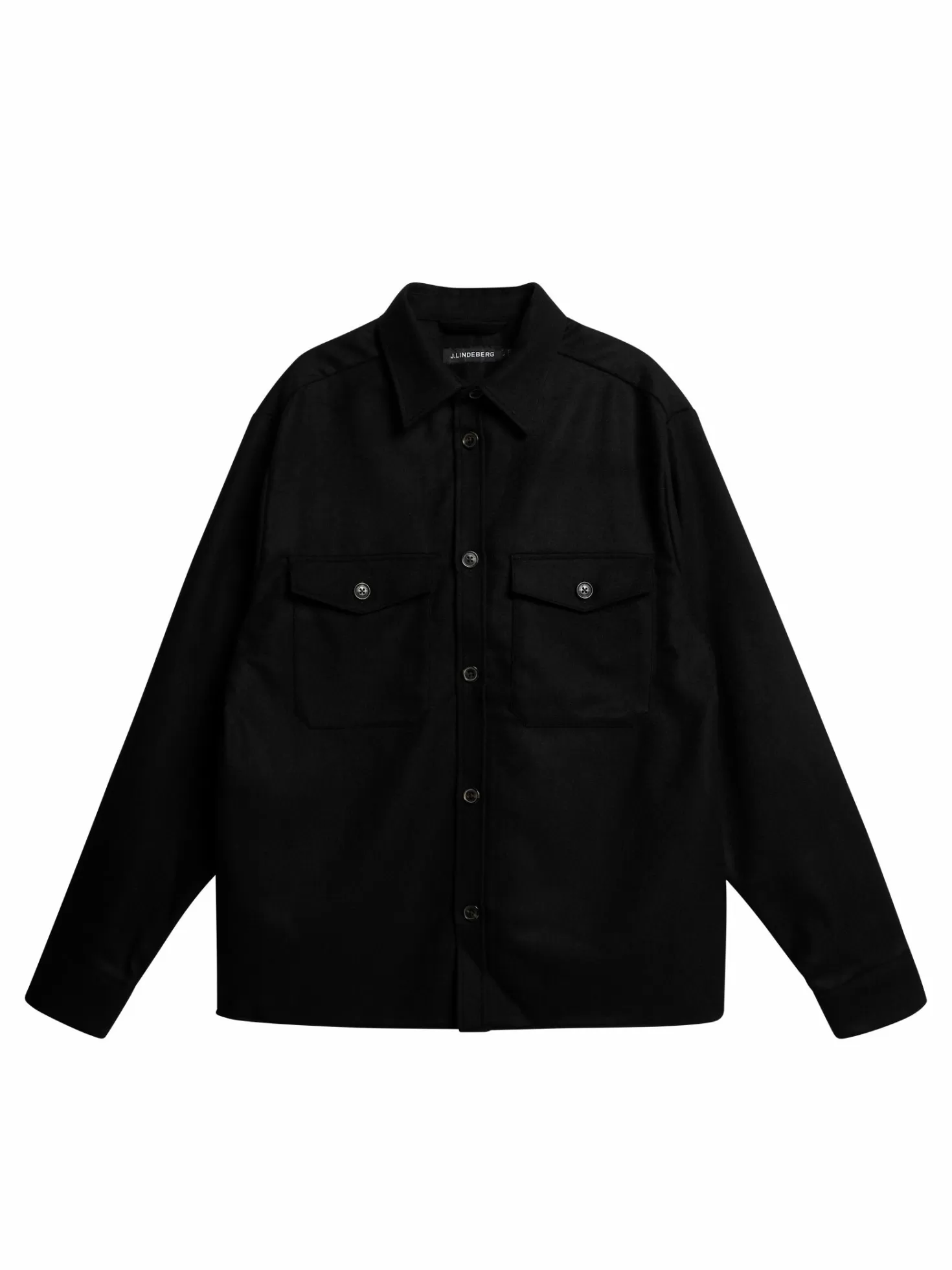 Jackor | Övertröjor<J.Lindeberg Flat Wool Overshirt Black