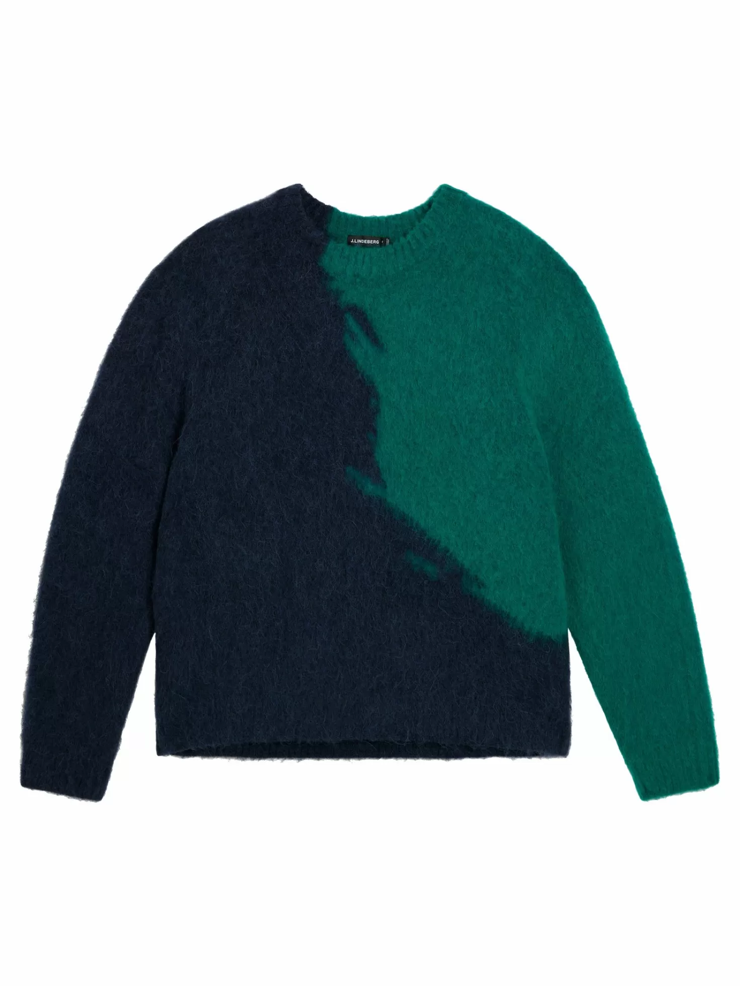 Stickat<J.Lindeberg Garmisch Hairy Knit Sweater Proud Peacock