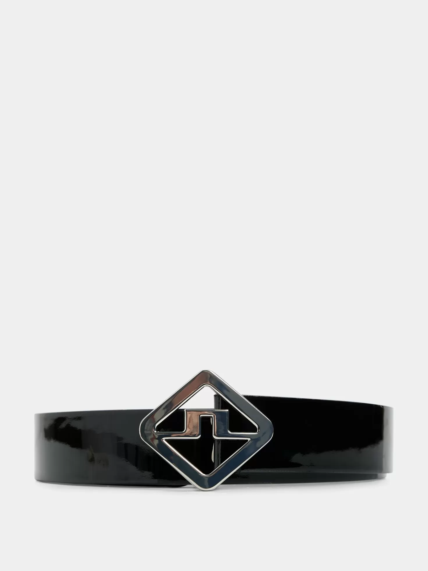 Bälten<J.Lindeberg Gary High Shine Leather Belt Black