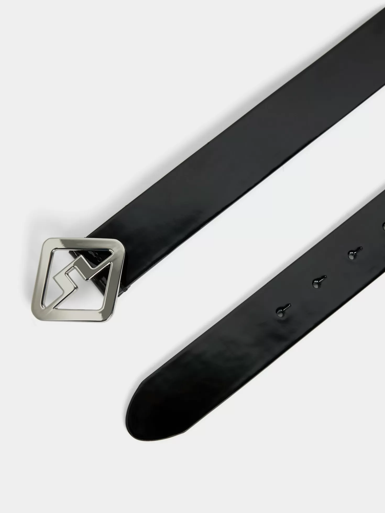 Bälten<J.Lindeberg Gary High Shine Leather Belt Black