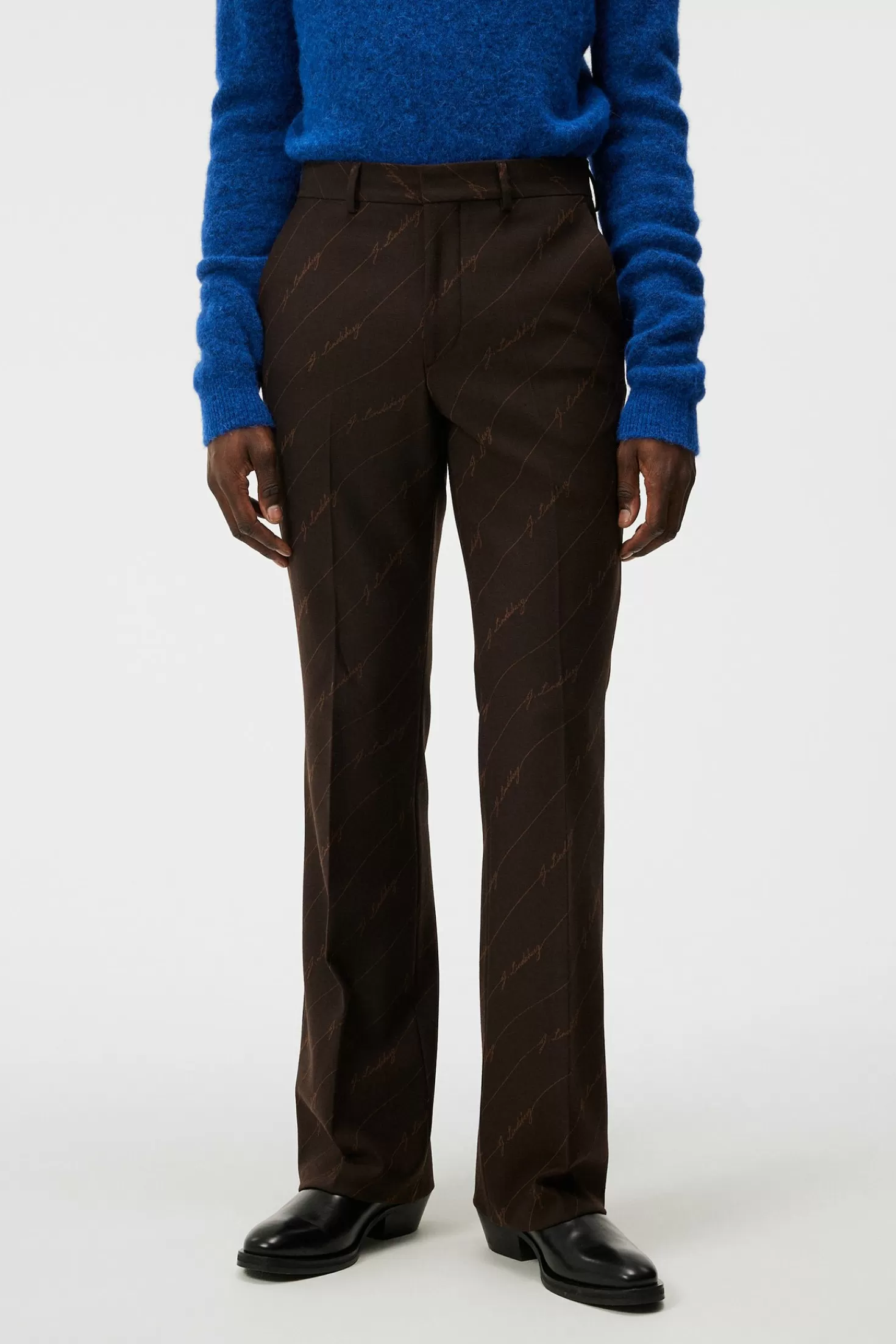 Skräddarsydda byxor | Byxor<J.Lindeberg Gomor Brown Stripe Pants Delicioso