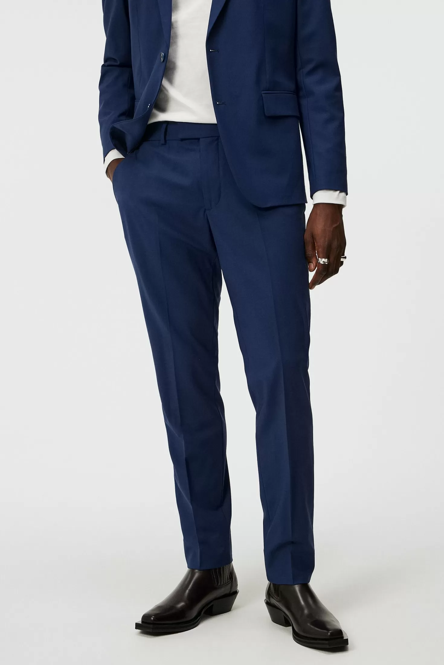 Skräddarsydda byxor | Byxor<J.Lindeberg Grant Bi Stretch Pants Blue Indigo