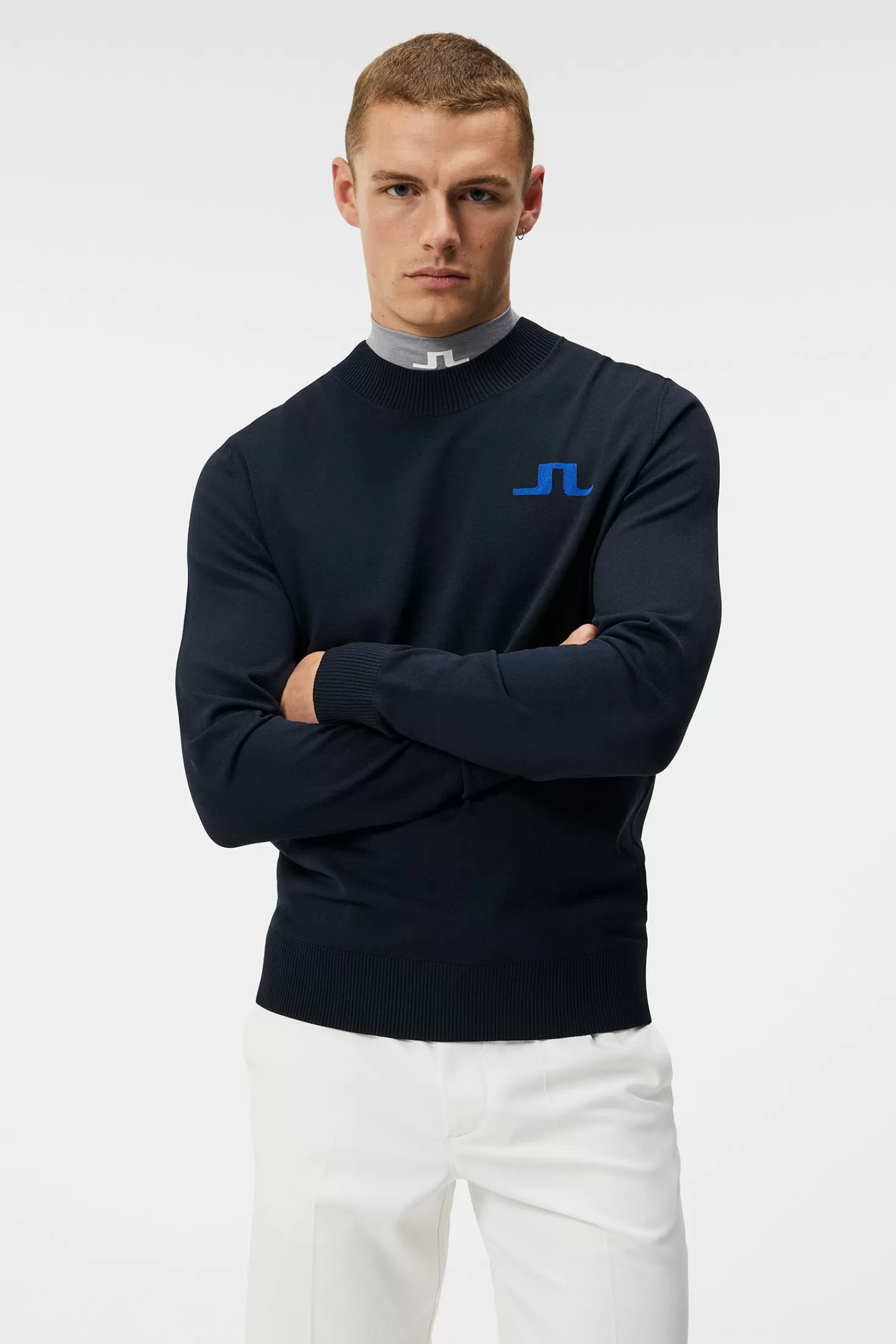 Stickat<J.Lindeberg Gus Knitted Sweater White