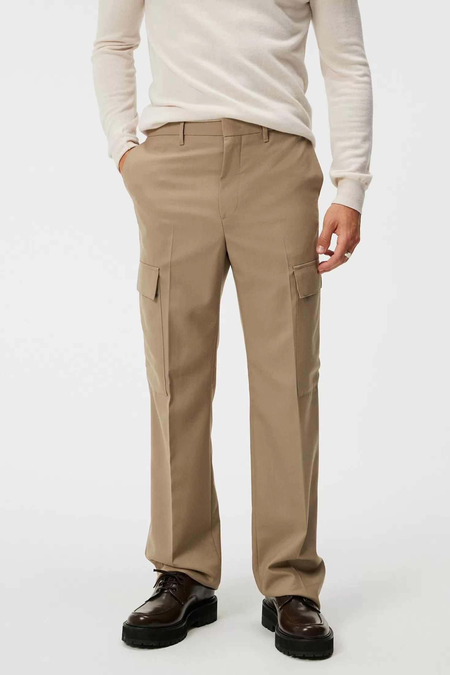 Skräddarsydda byxor | Byxor<J.Lindeberg Haij Wool Cargo Pants Butternut