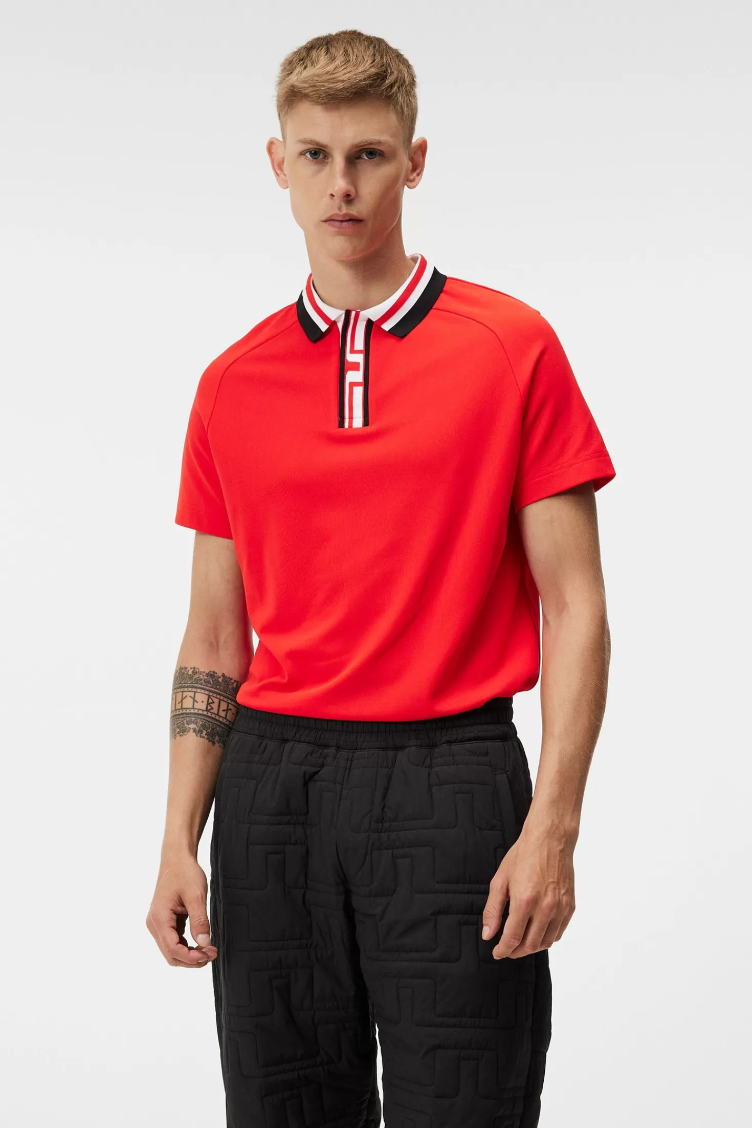 Polotröjor<J.Lindeberg Hals Regular Fit Polo Fiery Red