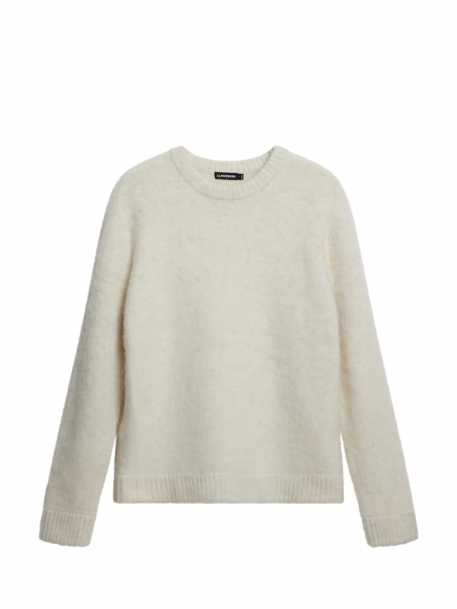 Stickat<J.Lindeberg Harold Hairy Knit Crew Cloud White