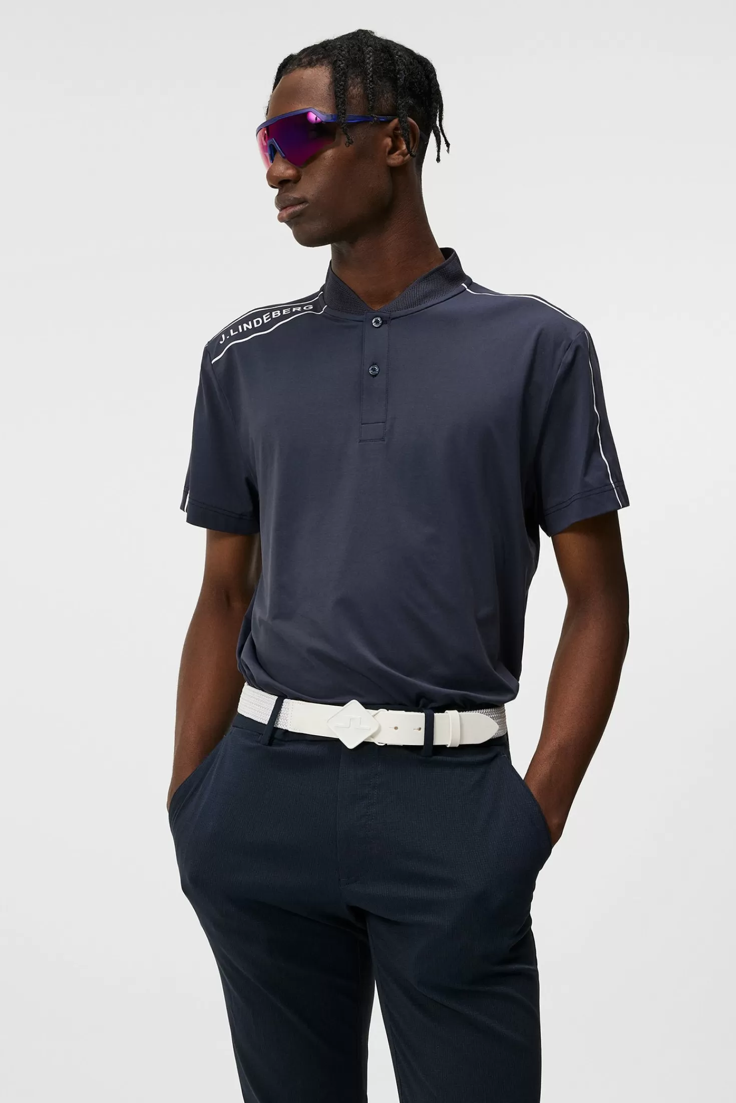 Polotröjor<J.Lindeberg Harris Regular Fit Polo Grey Melange