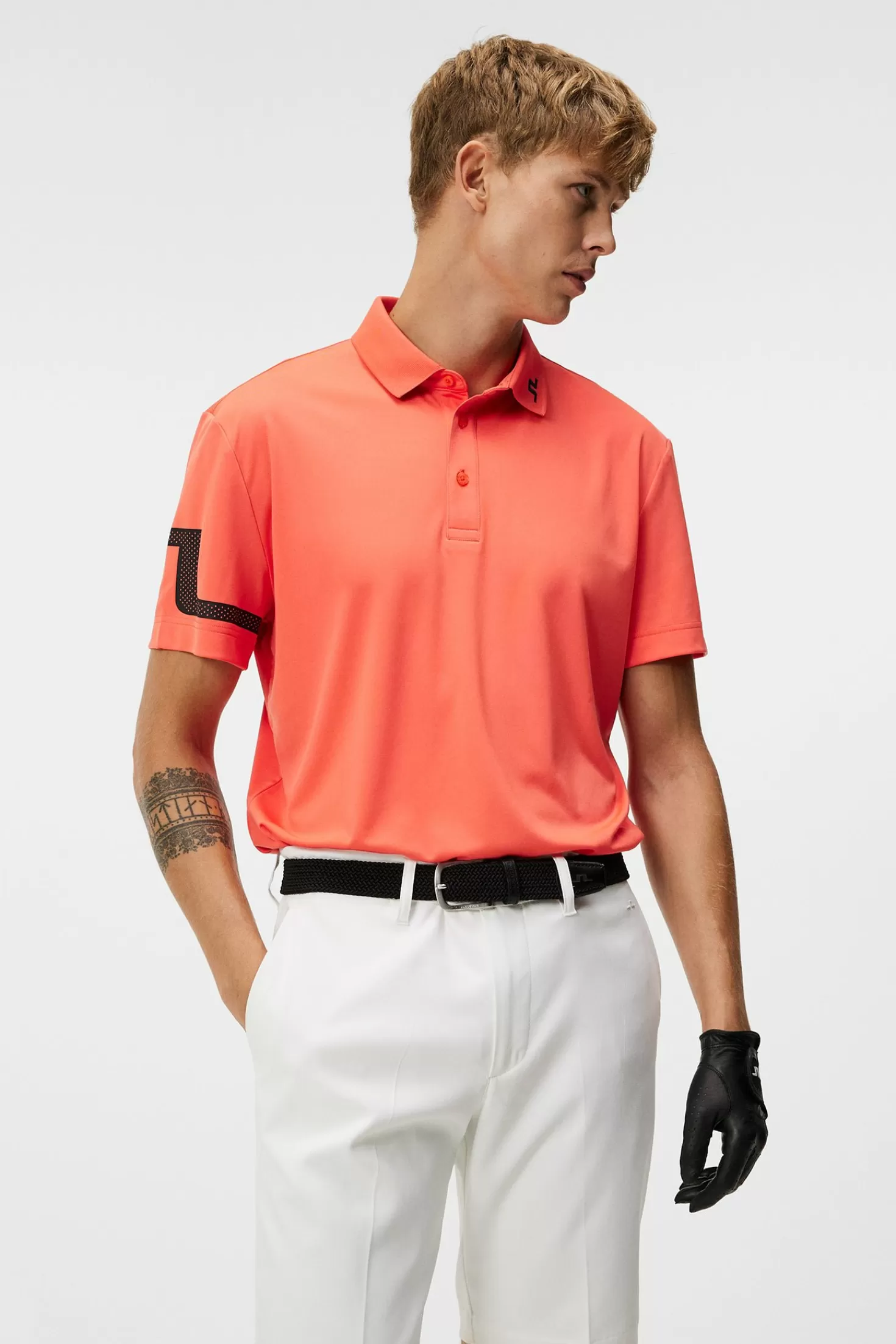 Polotröjor<J.Lindeberg Heath Regular Fit Polo Fiery Red