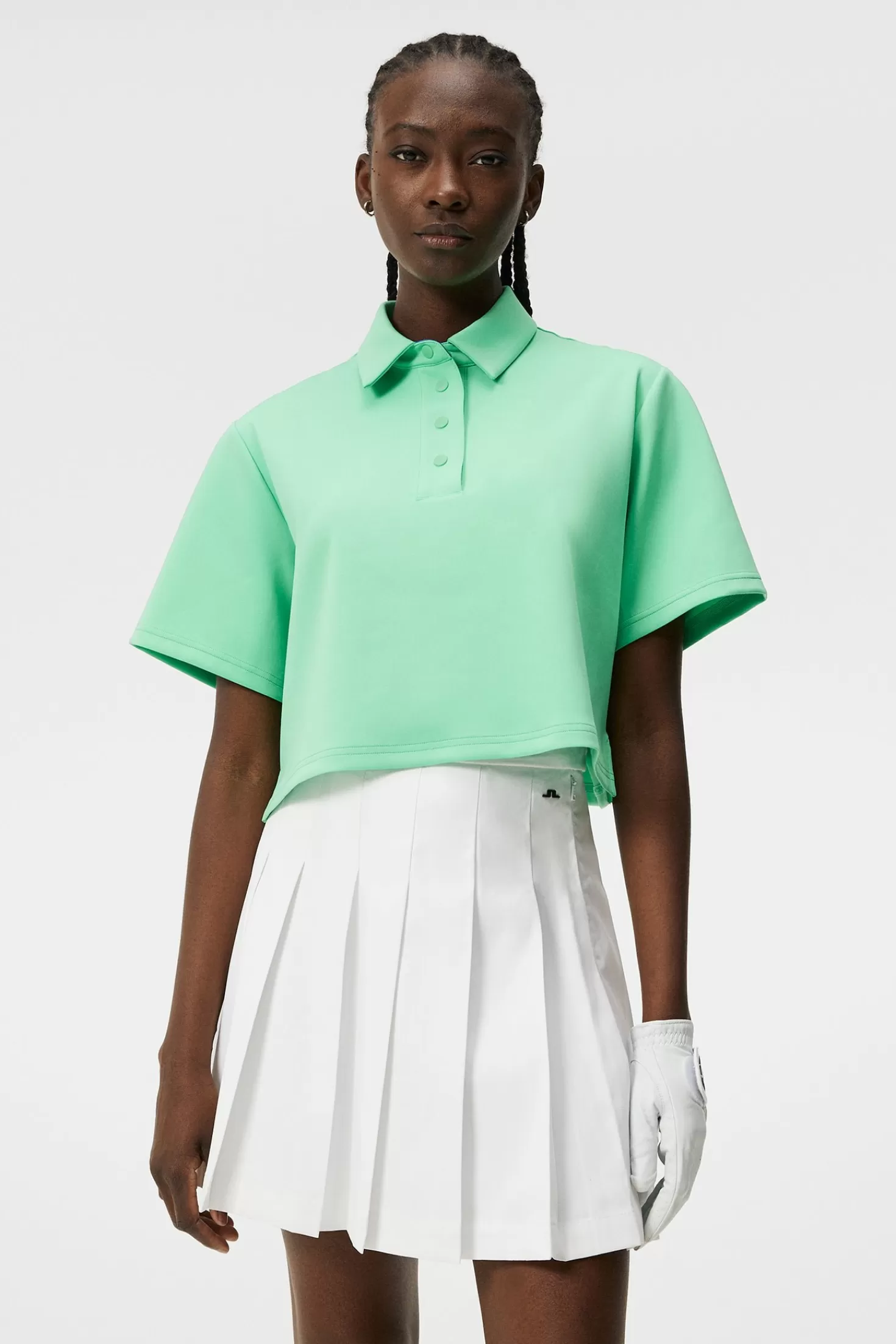 Polotröjor<J.Lindeberg Iris Cropped Top Jade Cream