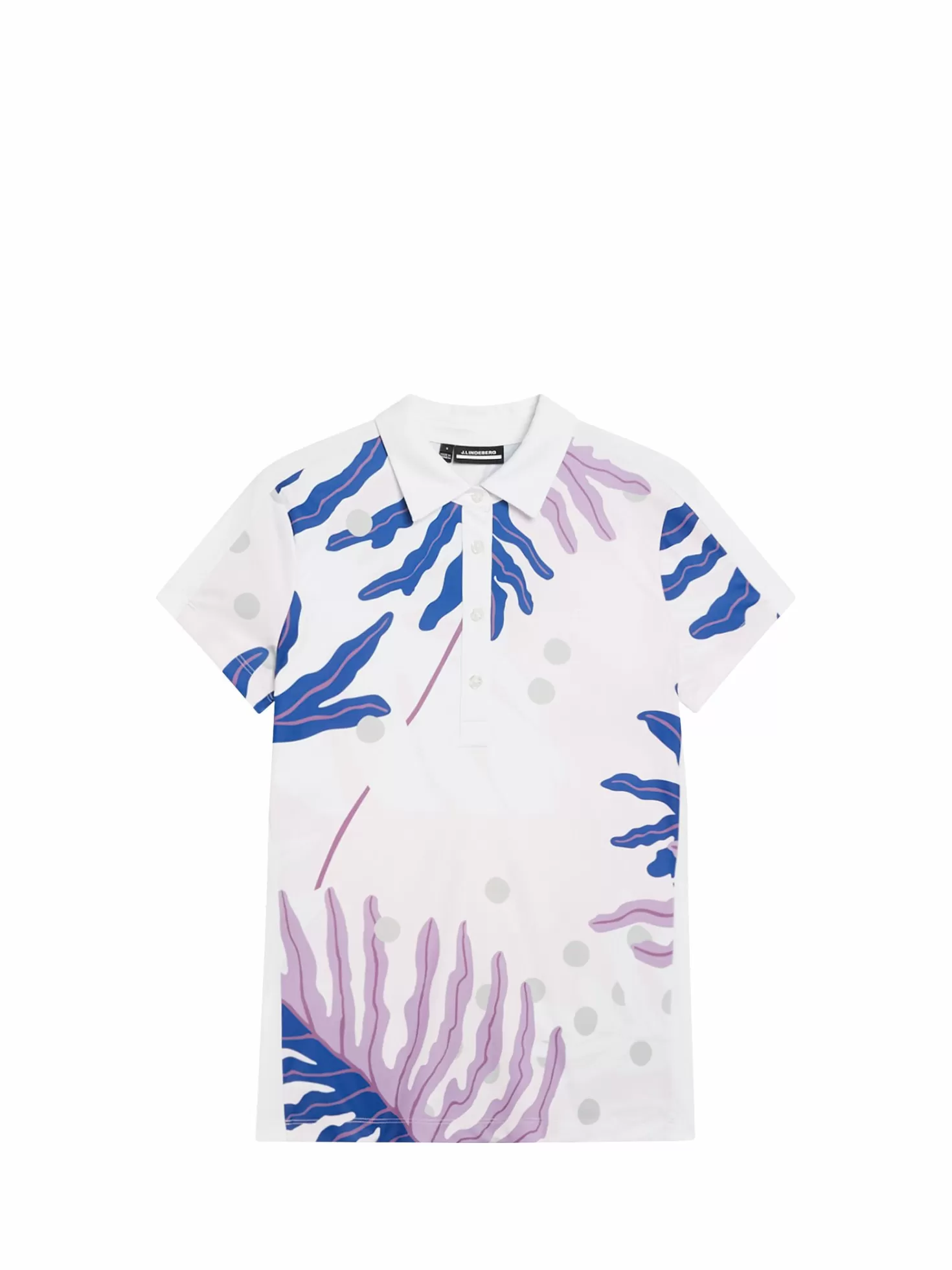 Polotröjor<J.Lindeberg Jada Print Polo Paradise Monstera Pink