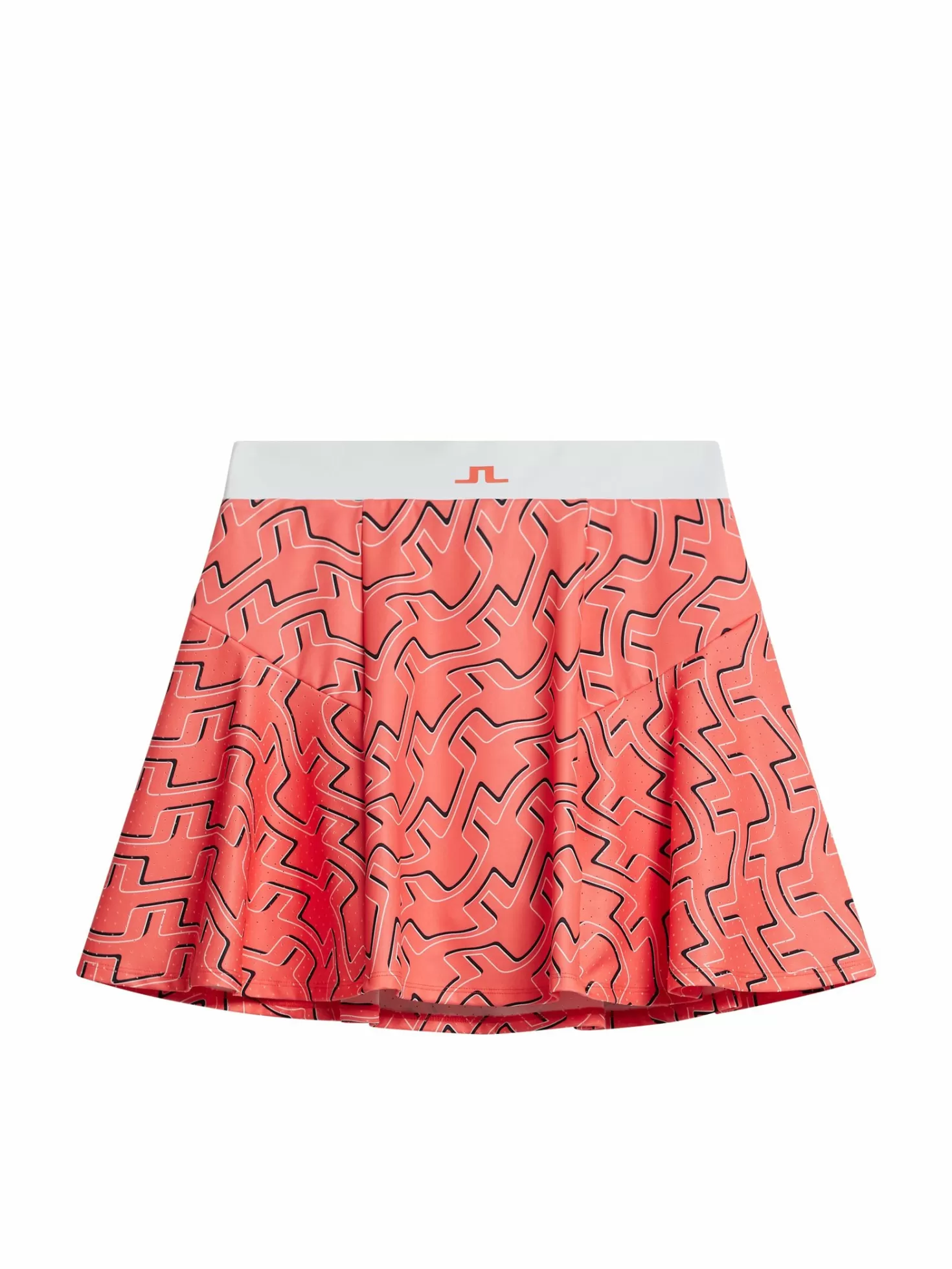 Kjolar<J.Lindeberg Jane Print Skirt Outline Bridge Wave Coral