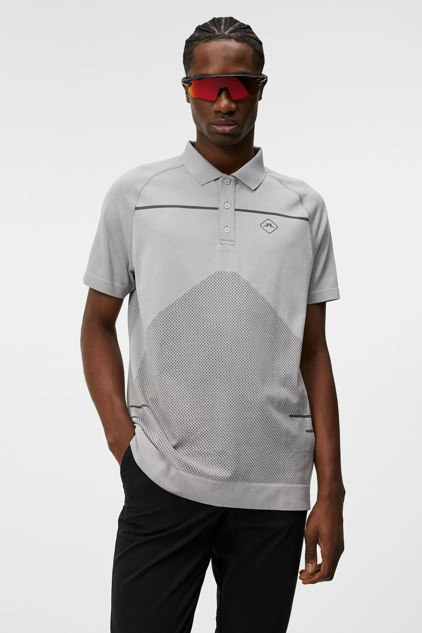 Polotröjor<J.Lindeberg Jimmy Seamless Polo Light Grey Melange