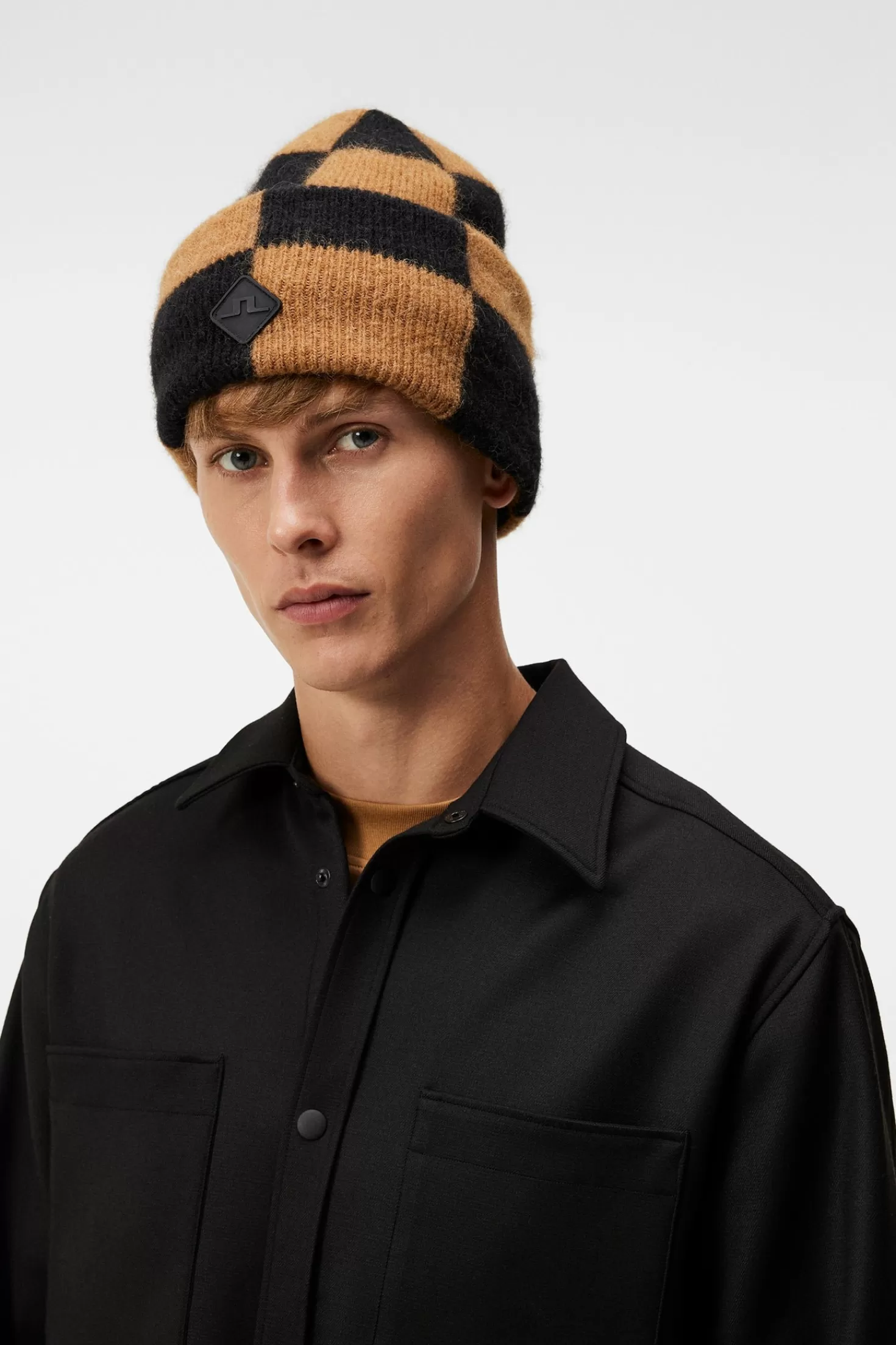 Värmetillbehör<J.Lindeberg Jive Checkered Beanie Black