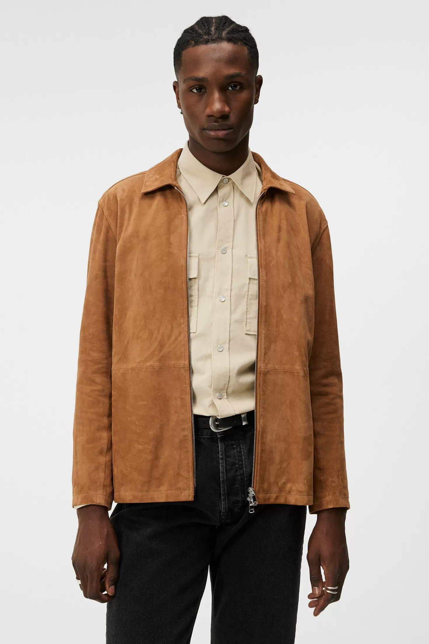 Jackor | Övertröjor<J.Lindeberg Jonah Suede Overshirt Chipmunk