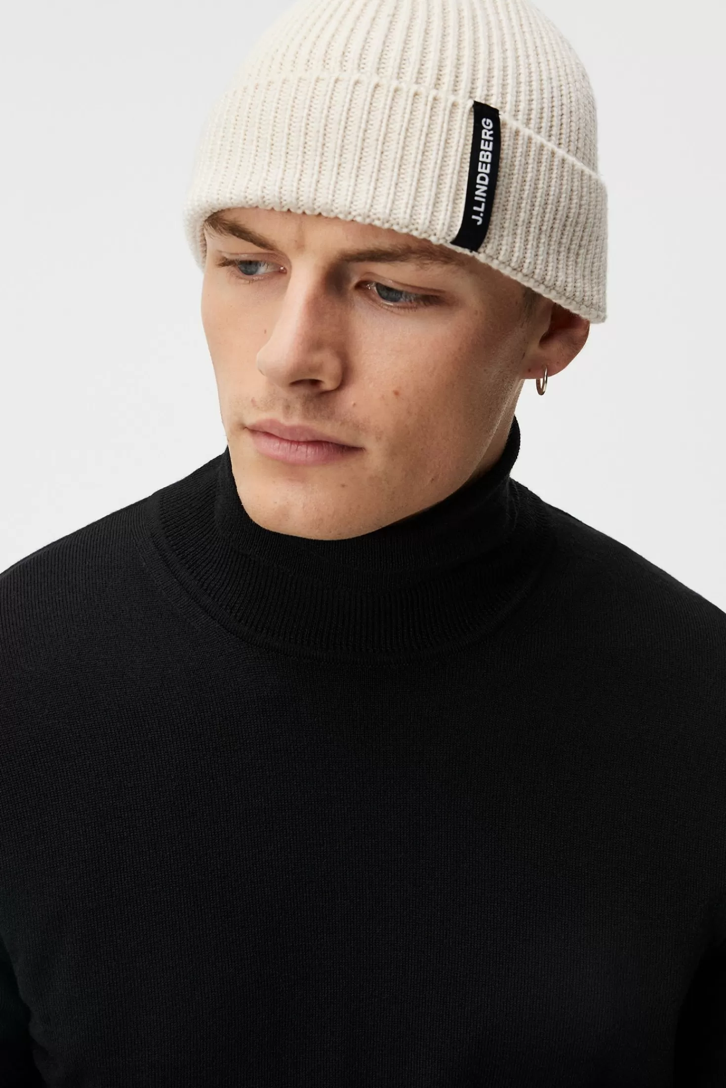 Värmetillbehör<J.Lindeberg Juan Merino Beanie Black Melange