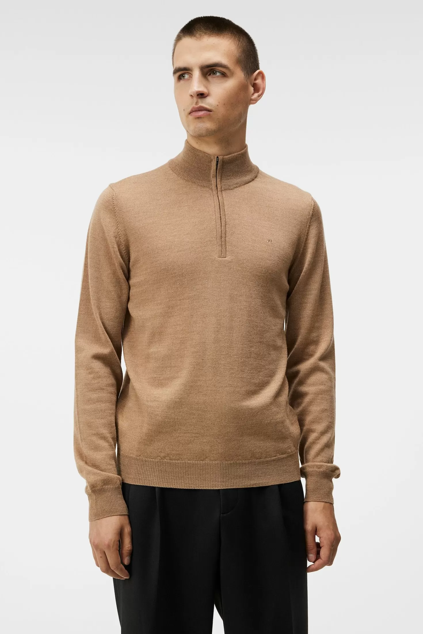 Stickat<J.Lindeberg Kiyan Quarter Zip Sweater Zinfandel