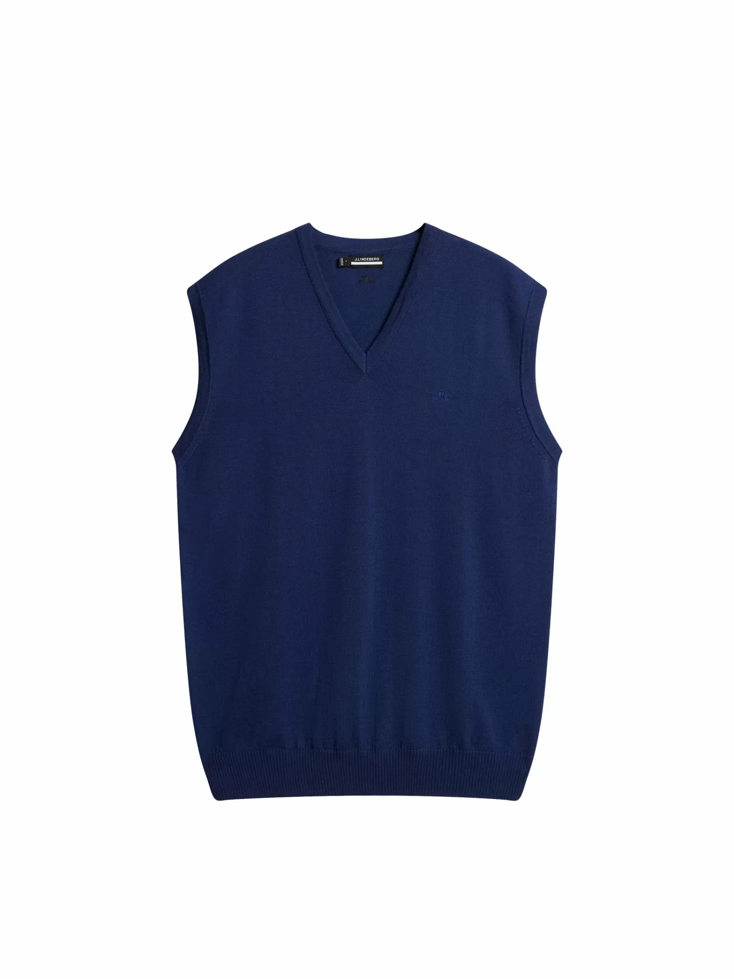 Stickat<J.Lindeberg Liam Knitted Vest Estate Blue