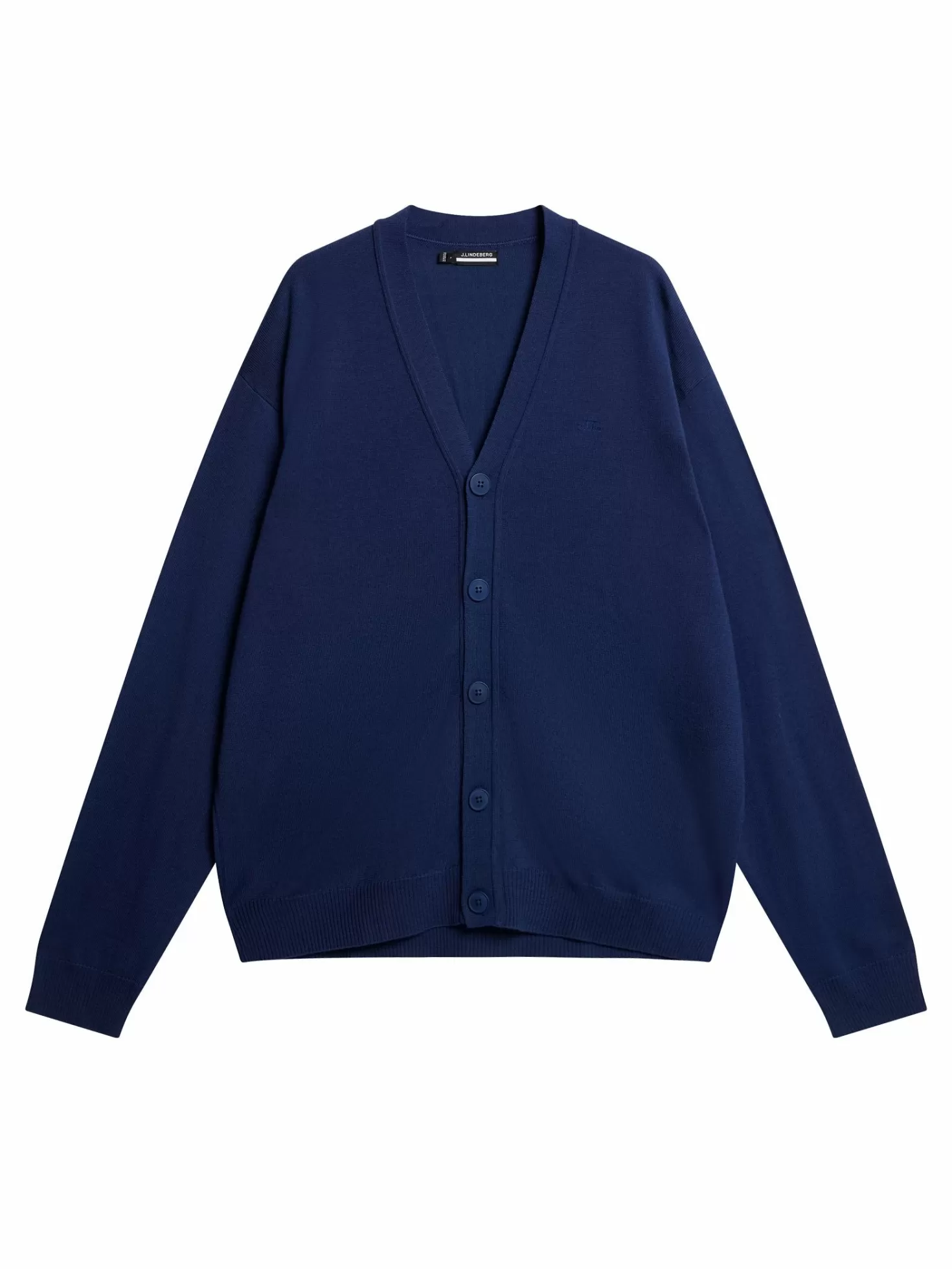 Stickat<J.Lindeberg Lucas Knitted Cardigan Estate Blue