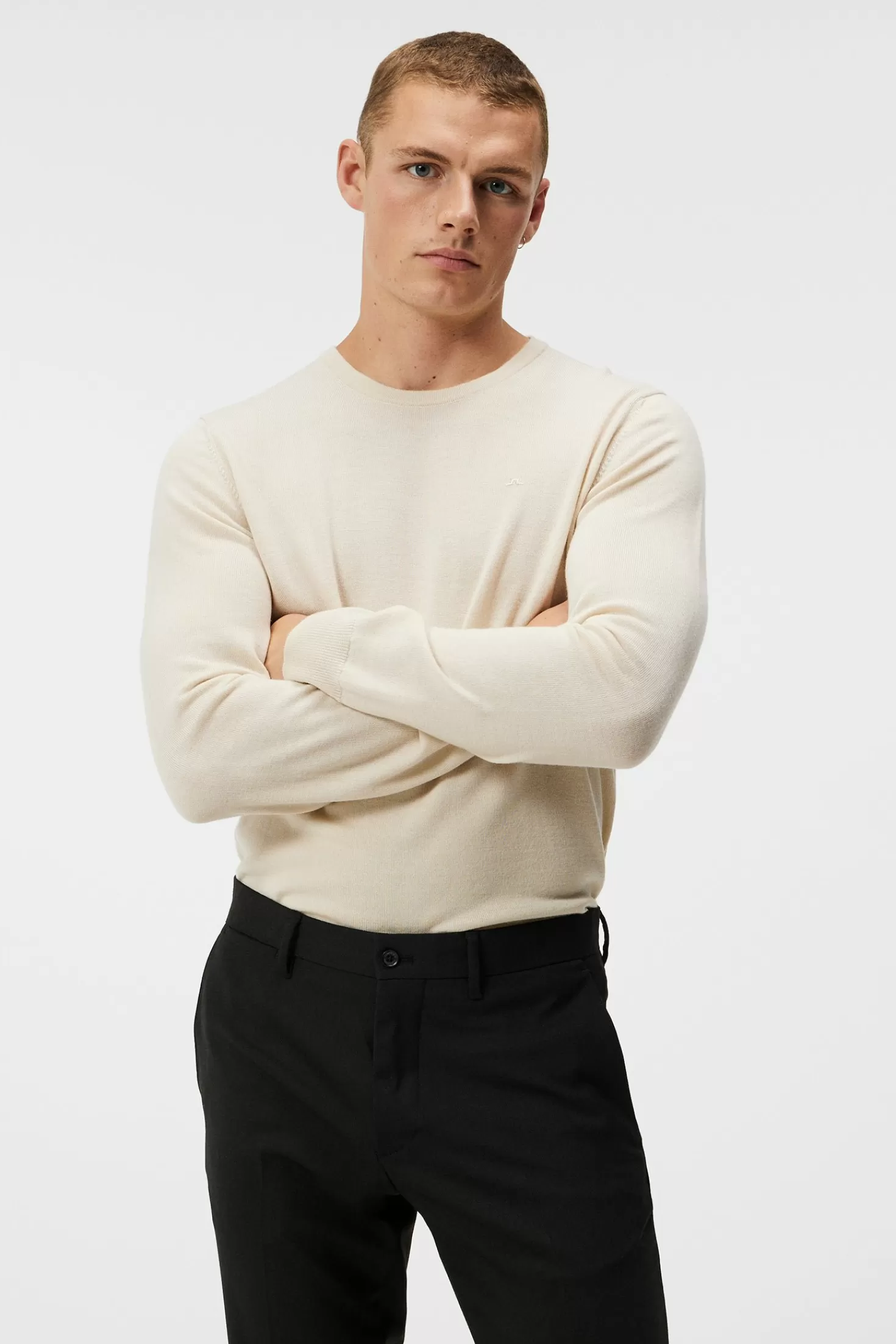 Stickat<J.Lindeberg Lyle Merino Crew Neck Sweater Surf The Web