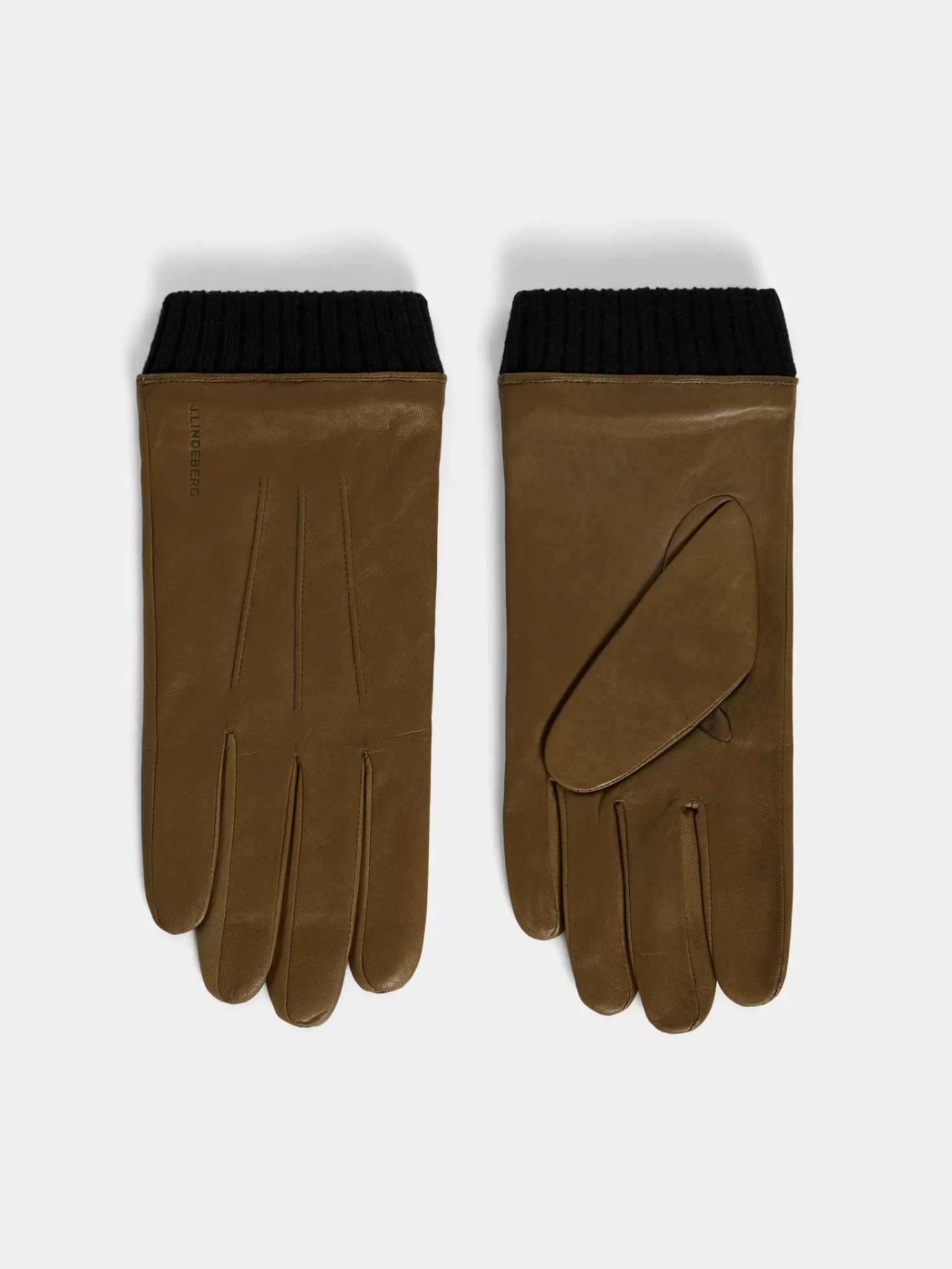 Värmetillbehör<J.Lindeberg Myles Leather Glove Butternut