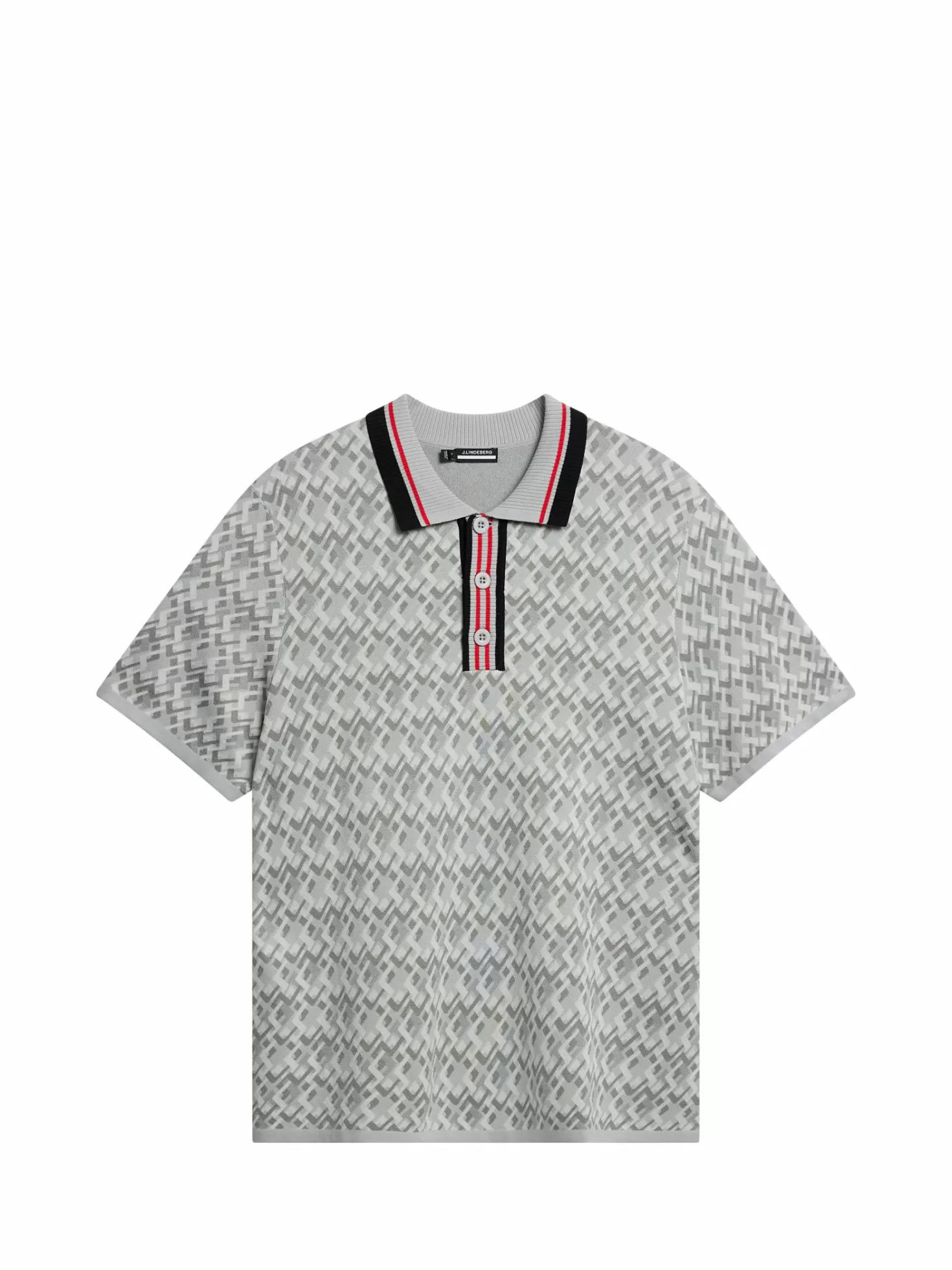 Polotröjor<J.Lindeberg Nate Knitted Shirt Jl Micro Bridge Grey