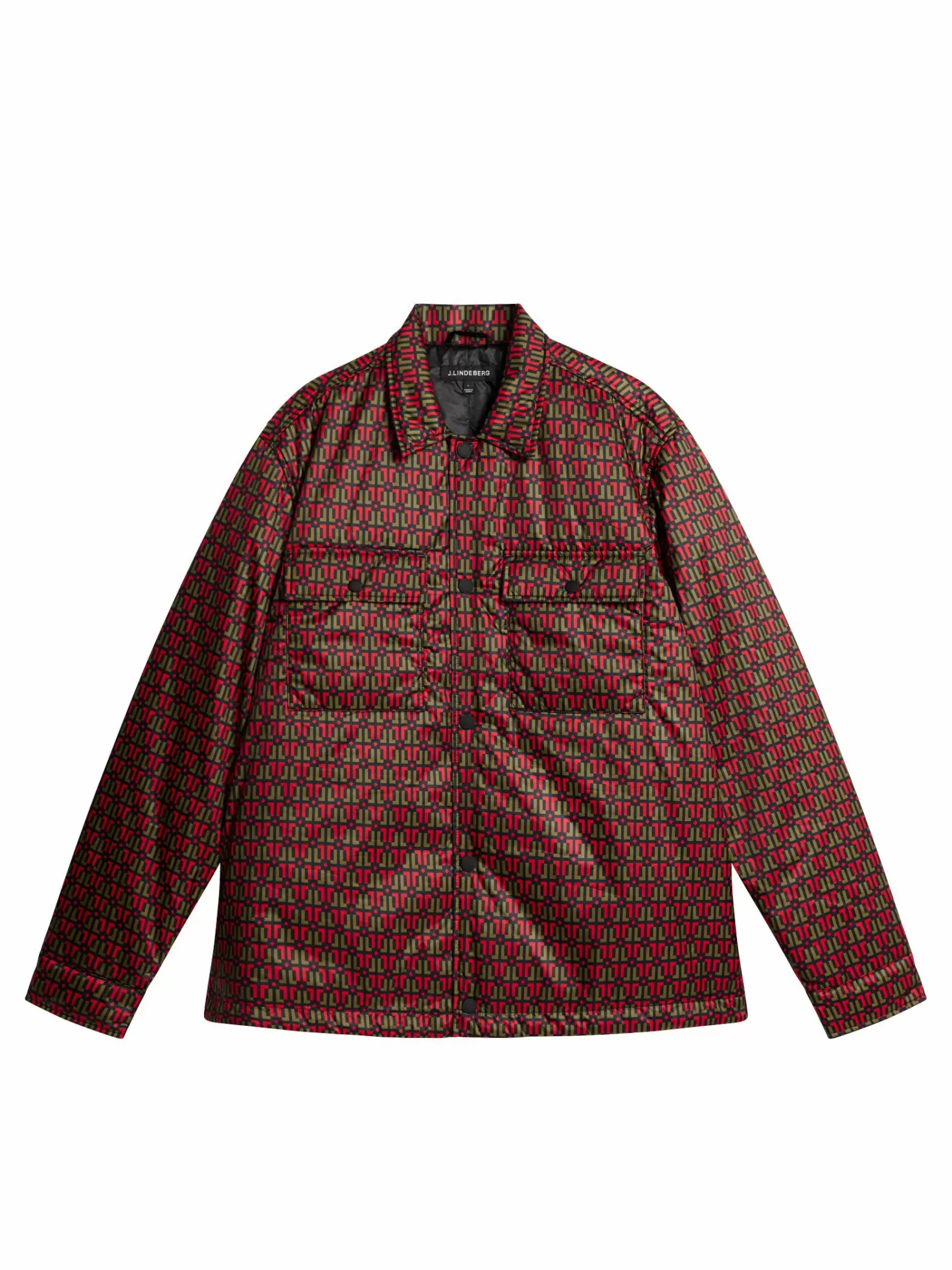 Jackor | Övertröjor<J.Lindeberg Nile Padded Print Overshirt Monk Geo Black