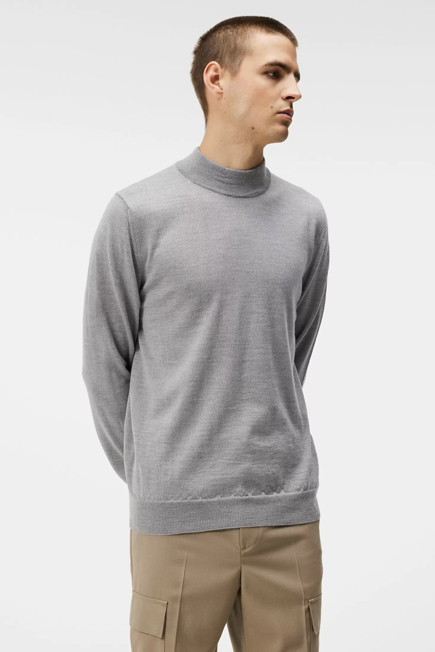 Stickat<J.Lindeberg Norman Merino Turtle Neck Delicioso