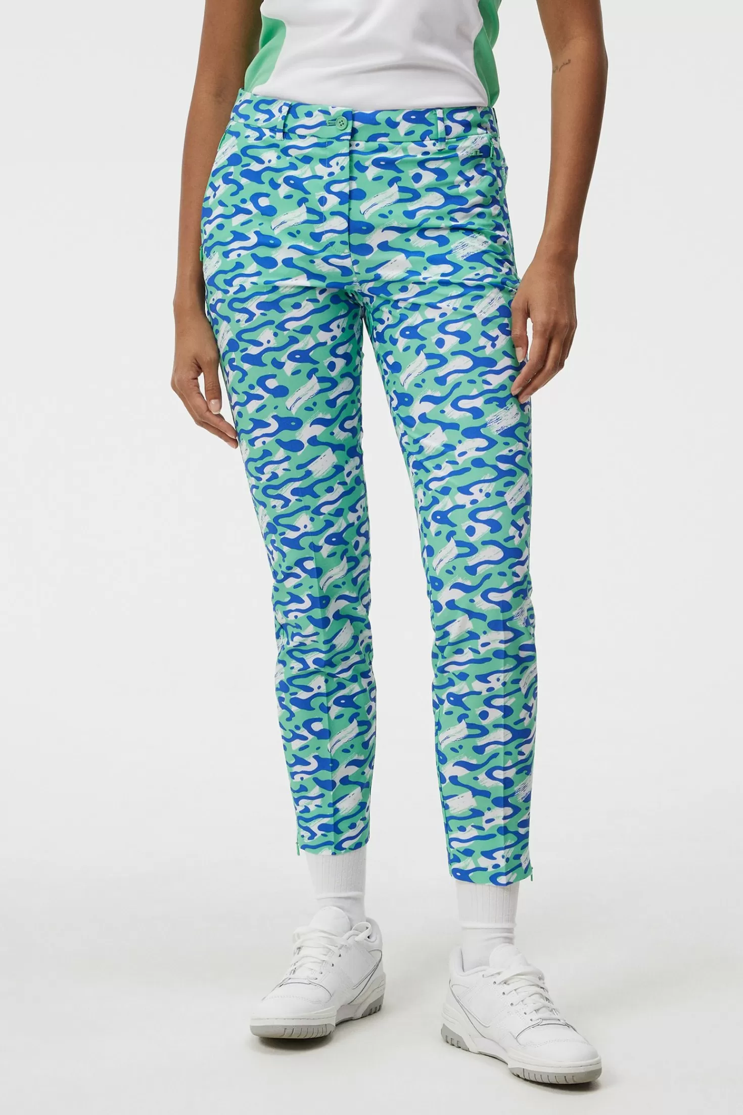 Byxor<J.Lindeberg Pia Print Pant Caldera Jade Cream