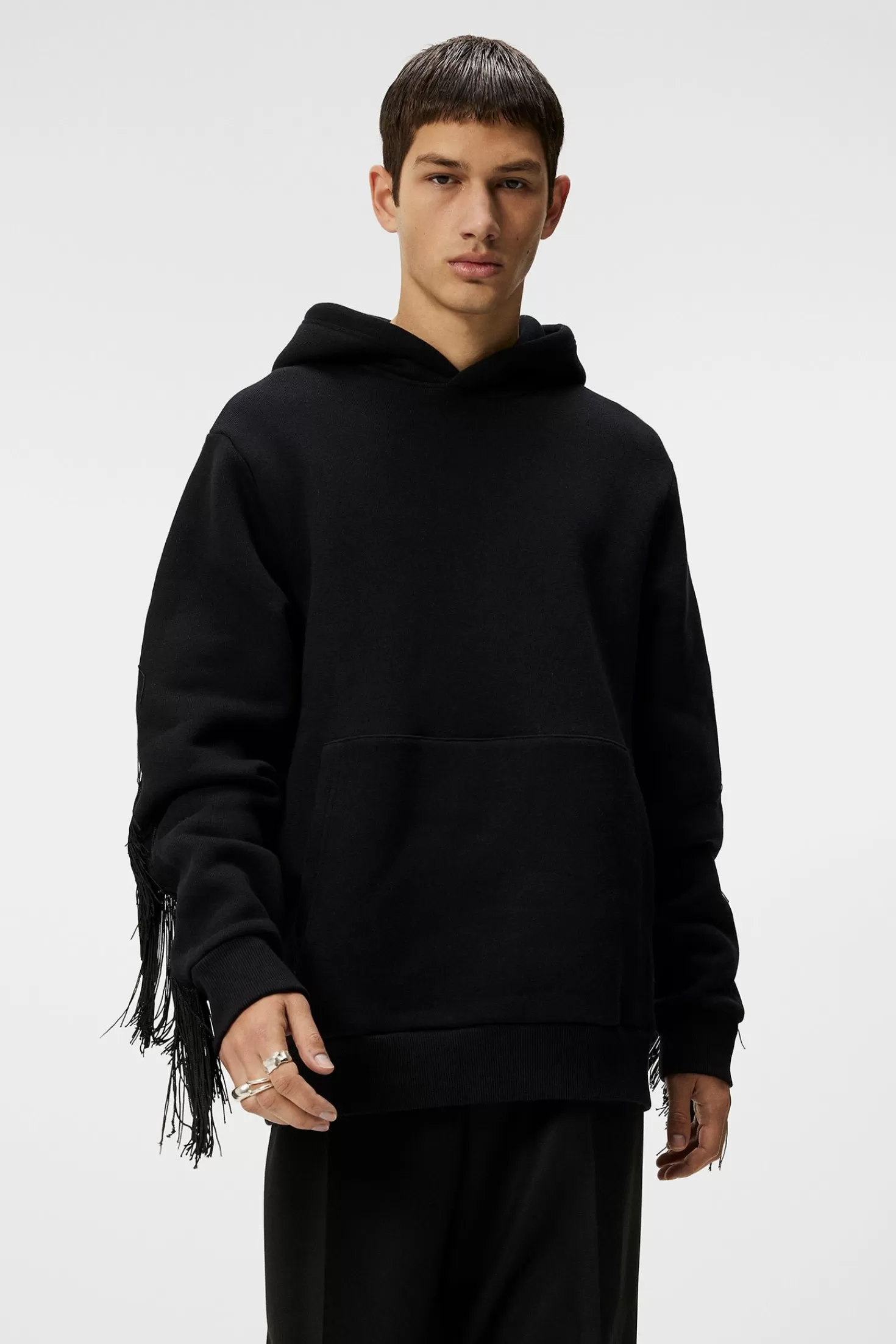 Hoodies<J.Lindeberg Prospector Fringed Hoodie Black