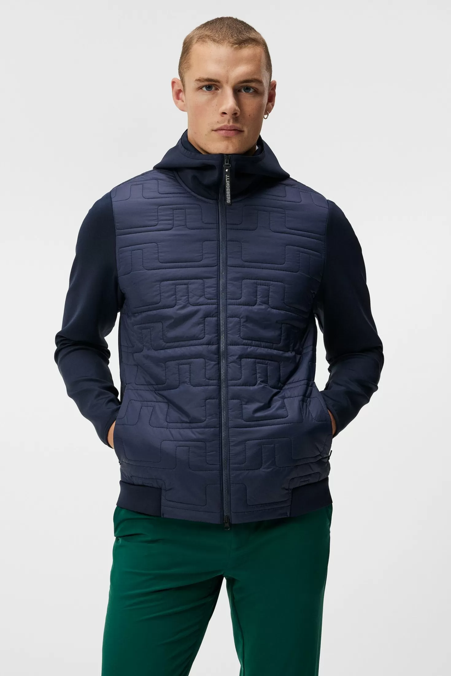 Jackor<J.Lindeberg Quilt Hybrid Hood Jacket Jl Navy